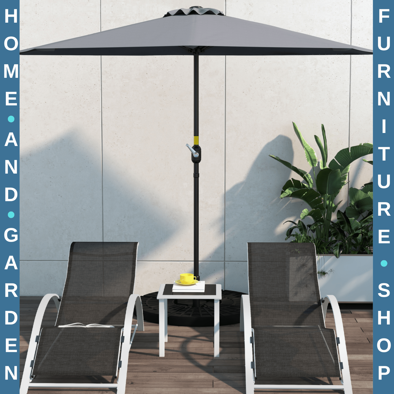 3 Piece Rattan Lounge Chair Set Garden Sunbathing Chairs With Side Table Black - Home and Garden Furniture Shop - #rustic - furniture#