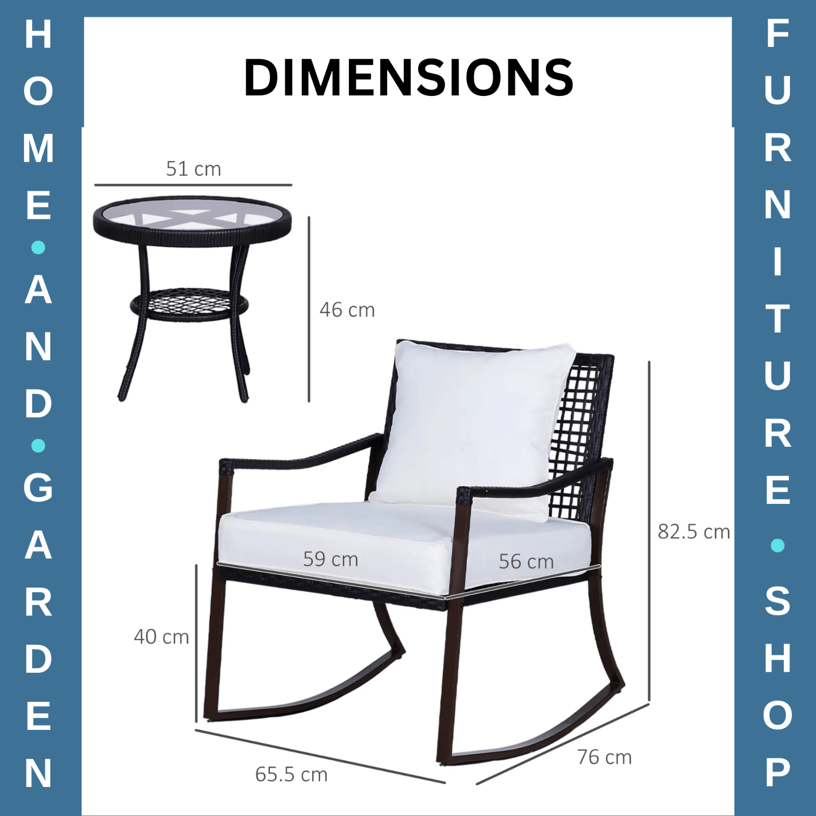 3 Piece Rocking Chair Bistro Set With Table Rattan Wicker Garden Furniture Brown - Home and Garden Furniture Shop - rustic - furniture