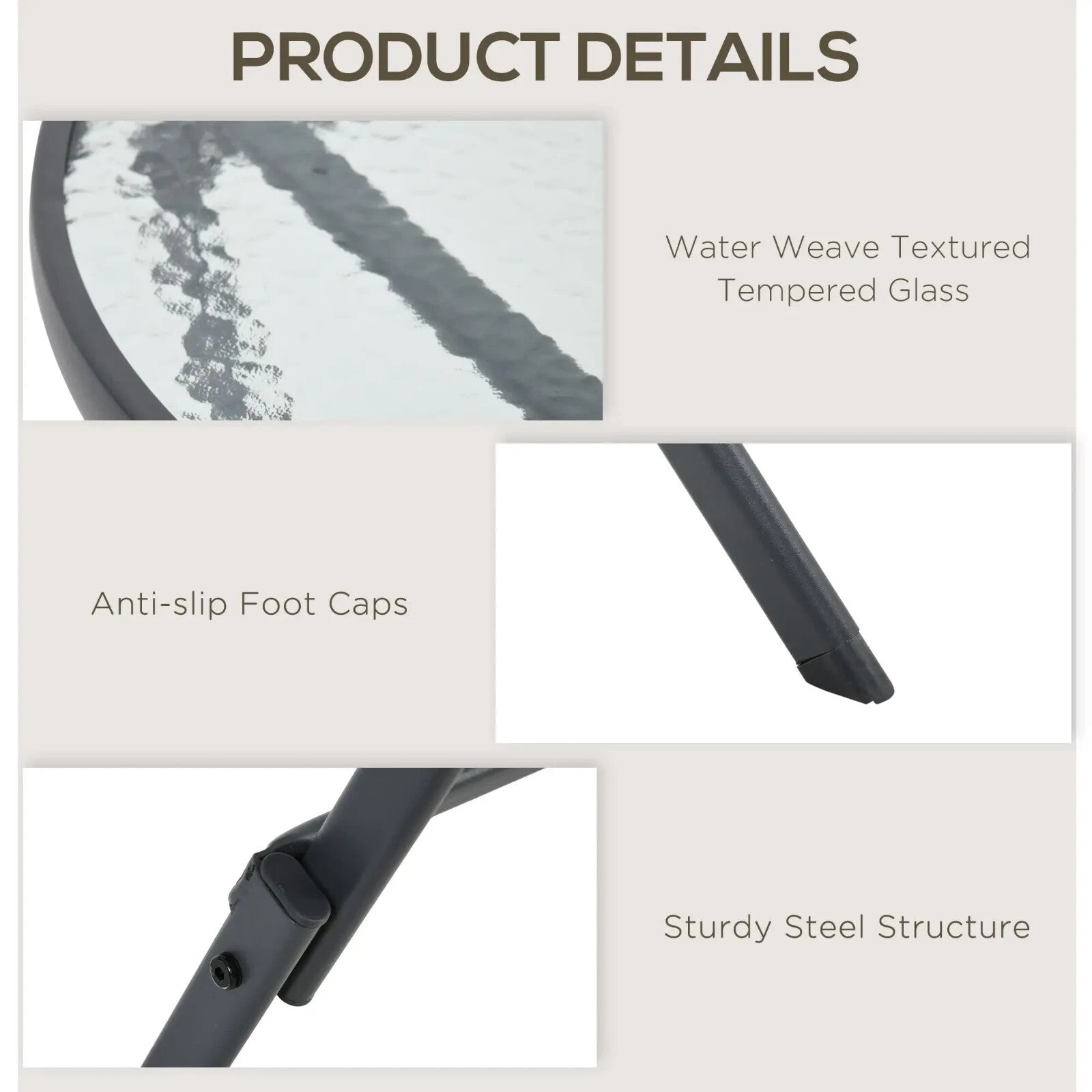 3 - Piece Wicker Bistro Set – Foldable Patio Table and Chairs for Outdoor Use - Home and Garden Furniture Shop - rustic - furniture