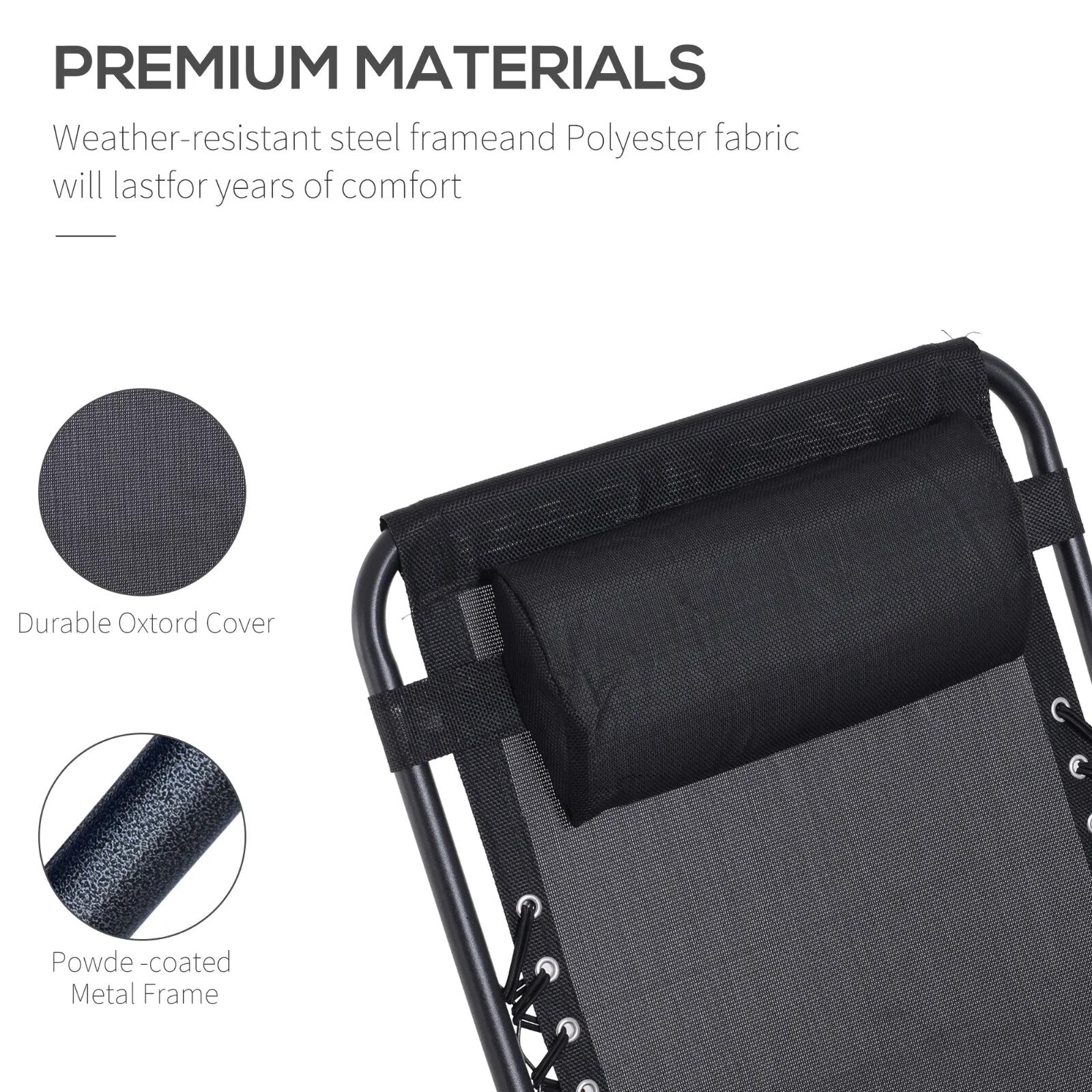 3 Pieces Folding Zero Gravity Chairs with Side Table Outdoor Garden Recliner Set - Home and Garden Furniture Shop - rustic - furniture