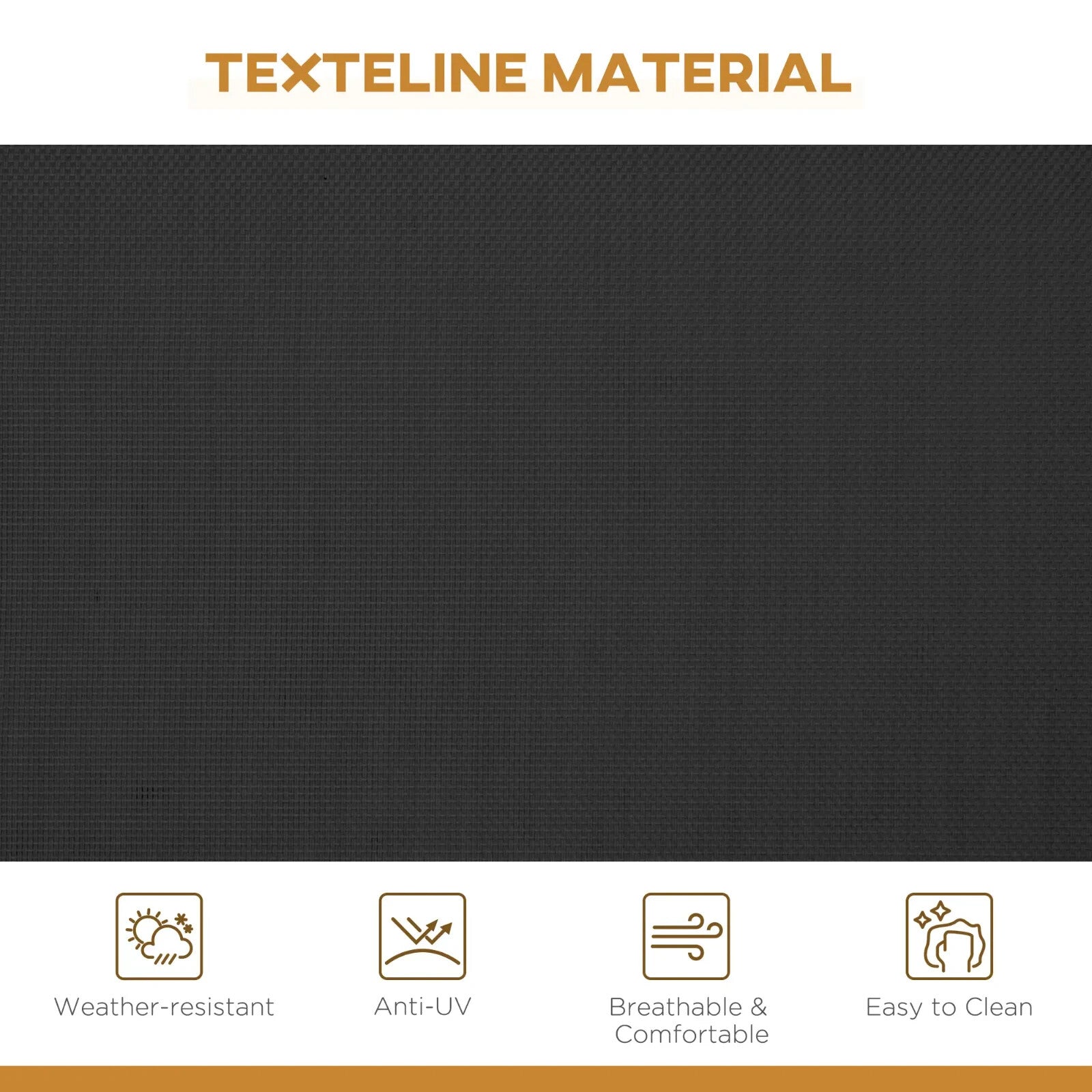 3 Seater Garden Swing Chair with Canopy Patio Swing Outdoor Sun Shade Seat Black - Home and Garden Furniture Shop - rustic - furniture