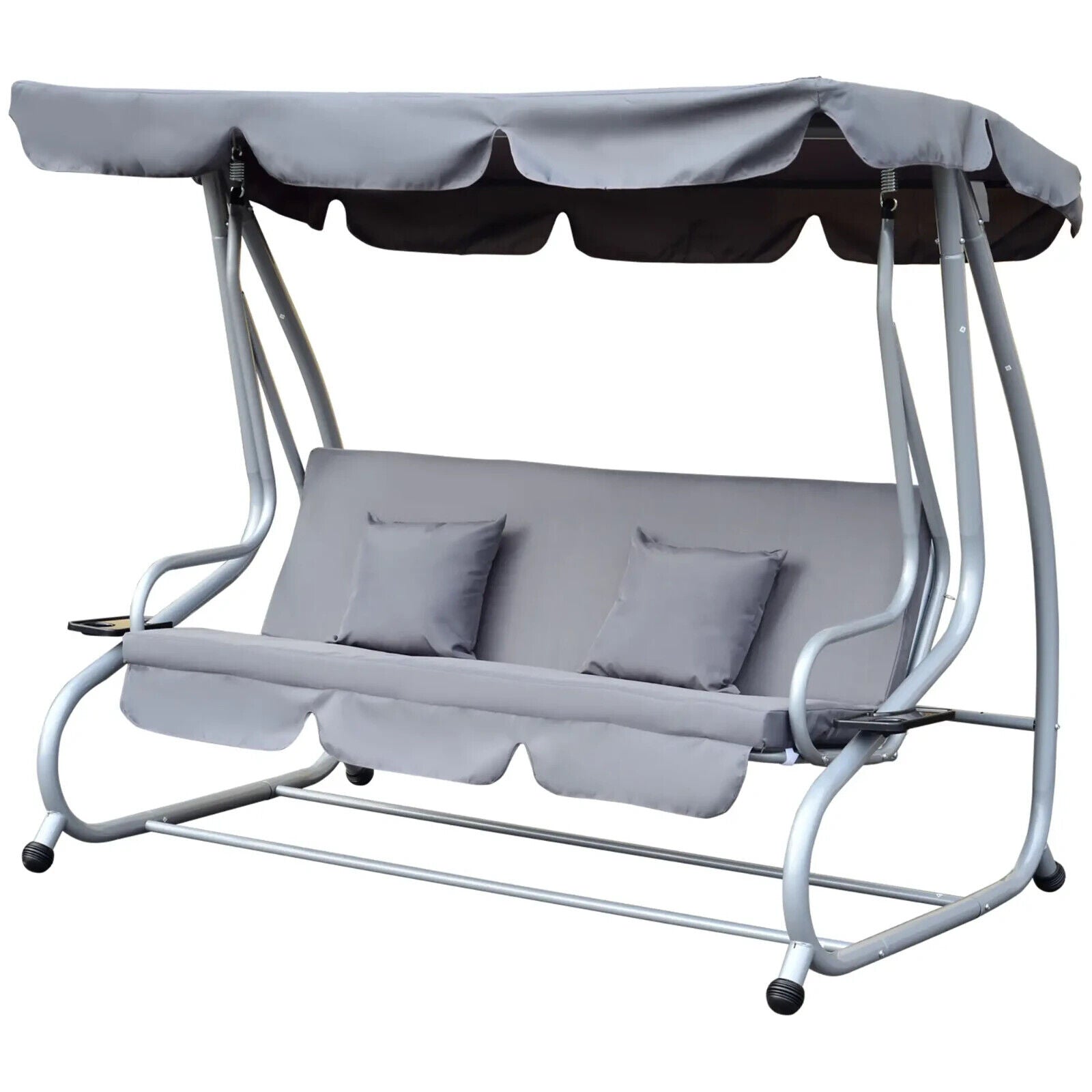 3 Seater Swing Bench Chair Adjustable Canopy Outdoor Patio Garden Swing Hammock - Home and Garden Furniture Shop - #rustic - furniture#
