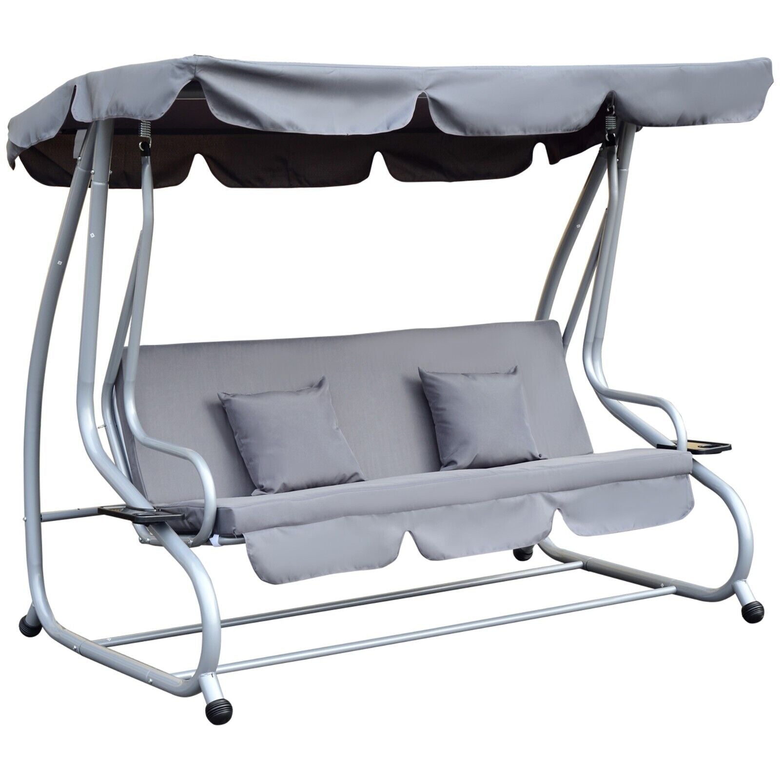 3 Seater Swing Bench Chair Adjustable Canopy Outdoor Patio Garden Swing Hammock - Home and Garden Furniture Shop - #rustic - furniture#