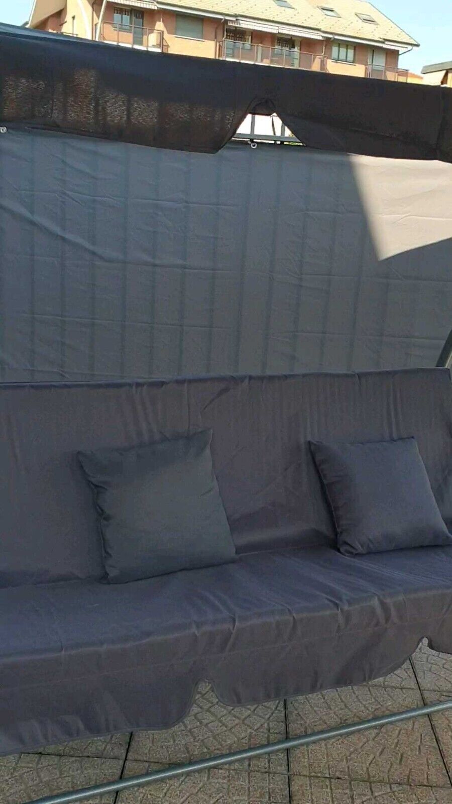 3 Seater Swing Bench Chair Adjustable Canopy Outdoor Patio Garden Swing Hammock - Home and Garden Furniture Shop - #rustic - furniture#