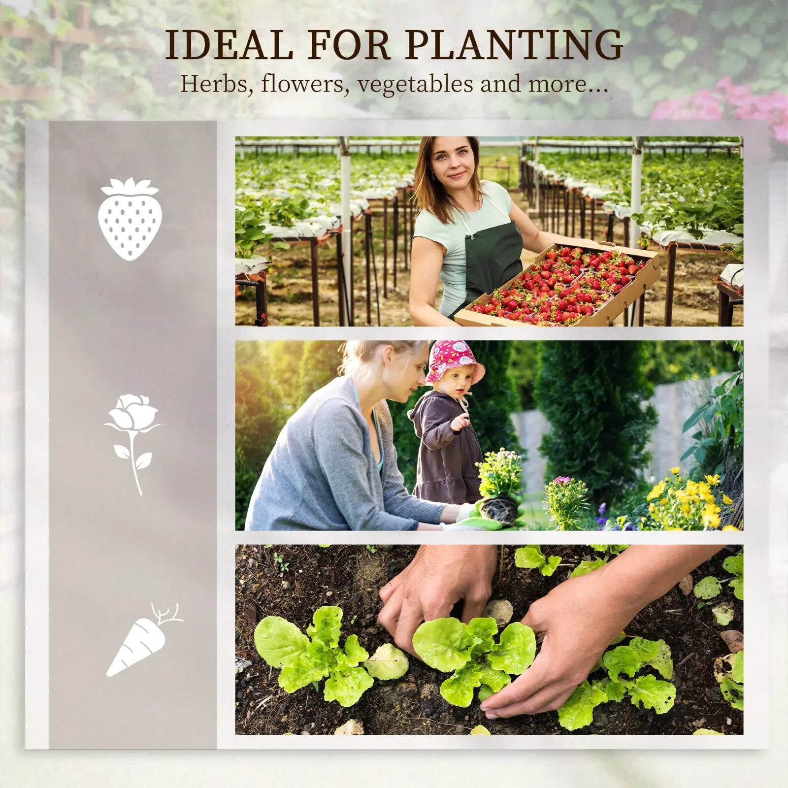 3 Tier Garden Planters w/ Trellis Wood Raised Beds for Vine Climbing 95x95x110cm - Home and Garden Furniture Shop - rustic - furniture