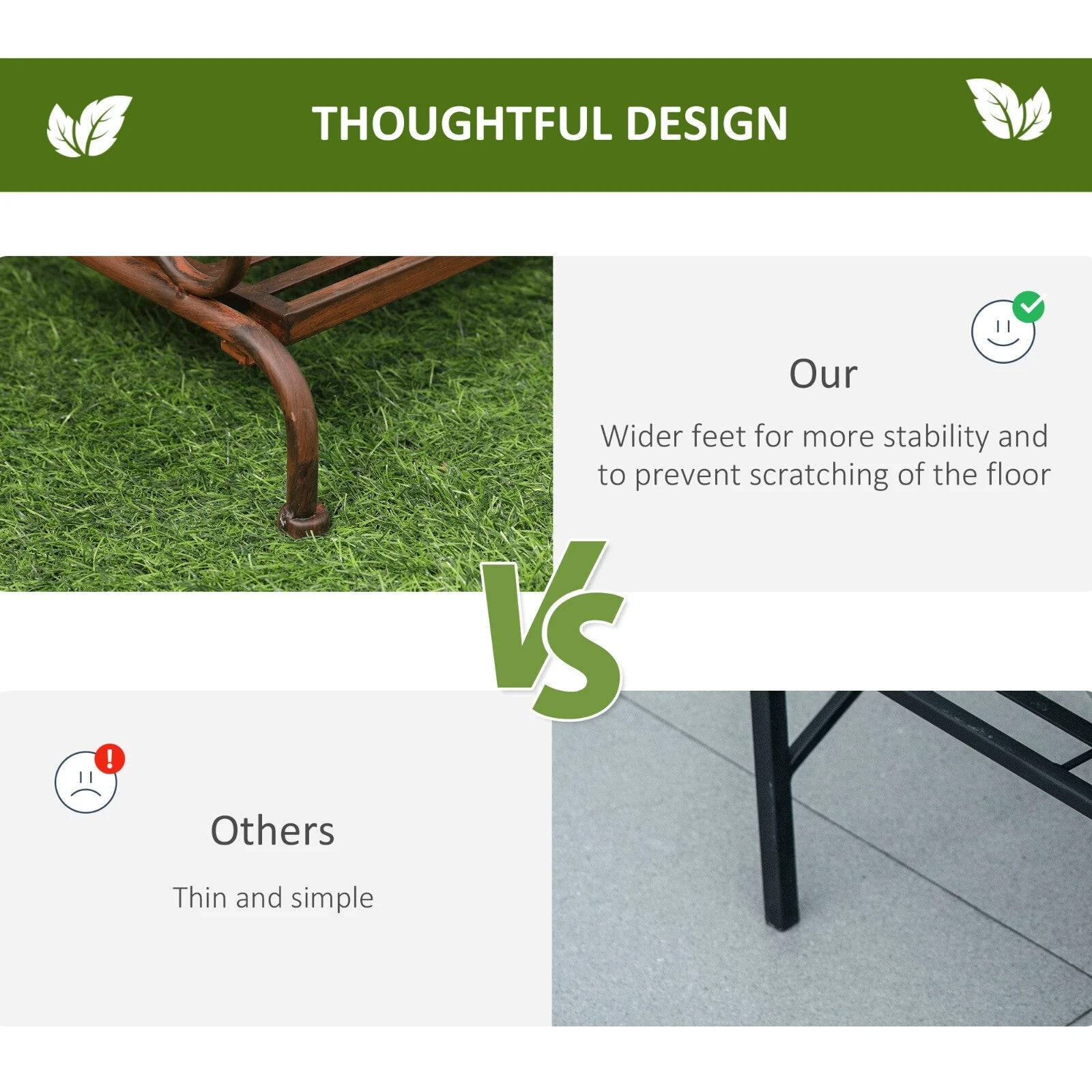 3 Tier Metal Plant Stand Flower Pot Holder Display Shelf For Indoor Outdoor - Home and Garden Furniture Shop - rustic - furniture