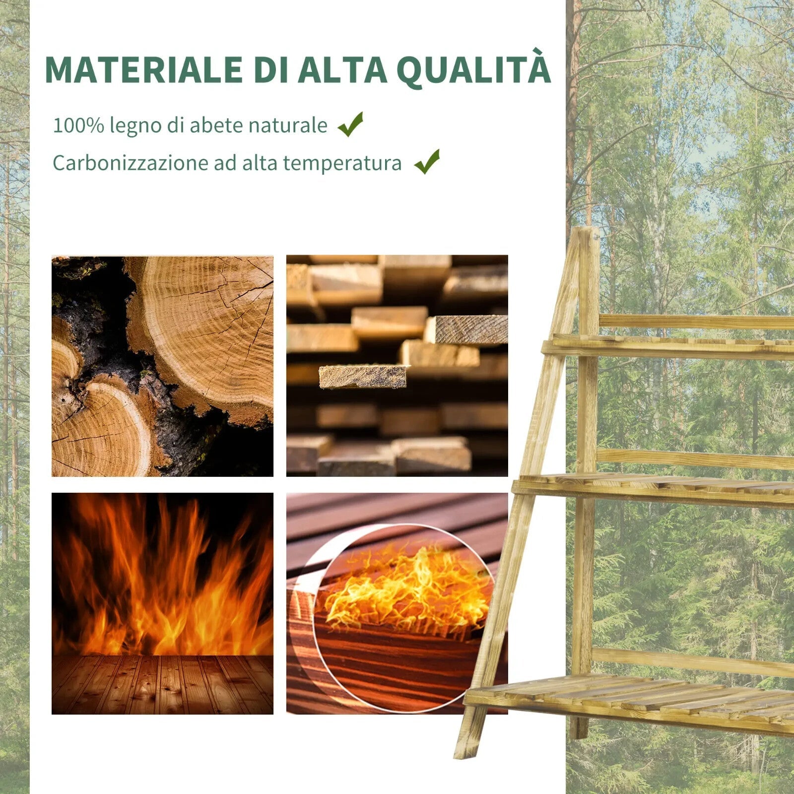 3 Tier Wooden Flower Display Shelf Plant Stand Indoor Outdoor Garden Storage - Home and Garden Furniture Shop - rustic - furniture