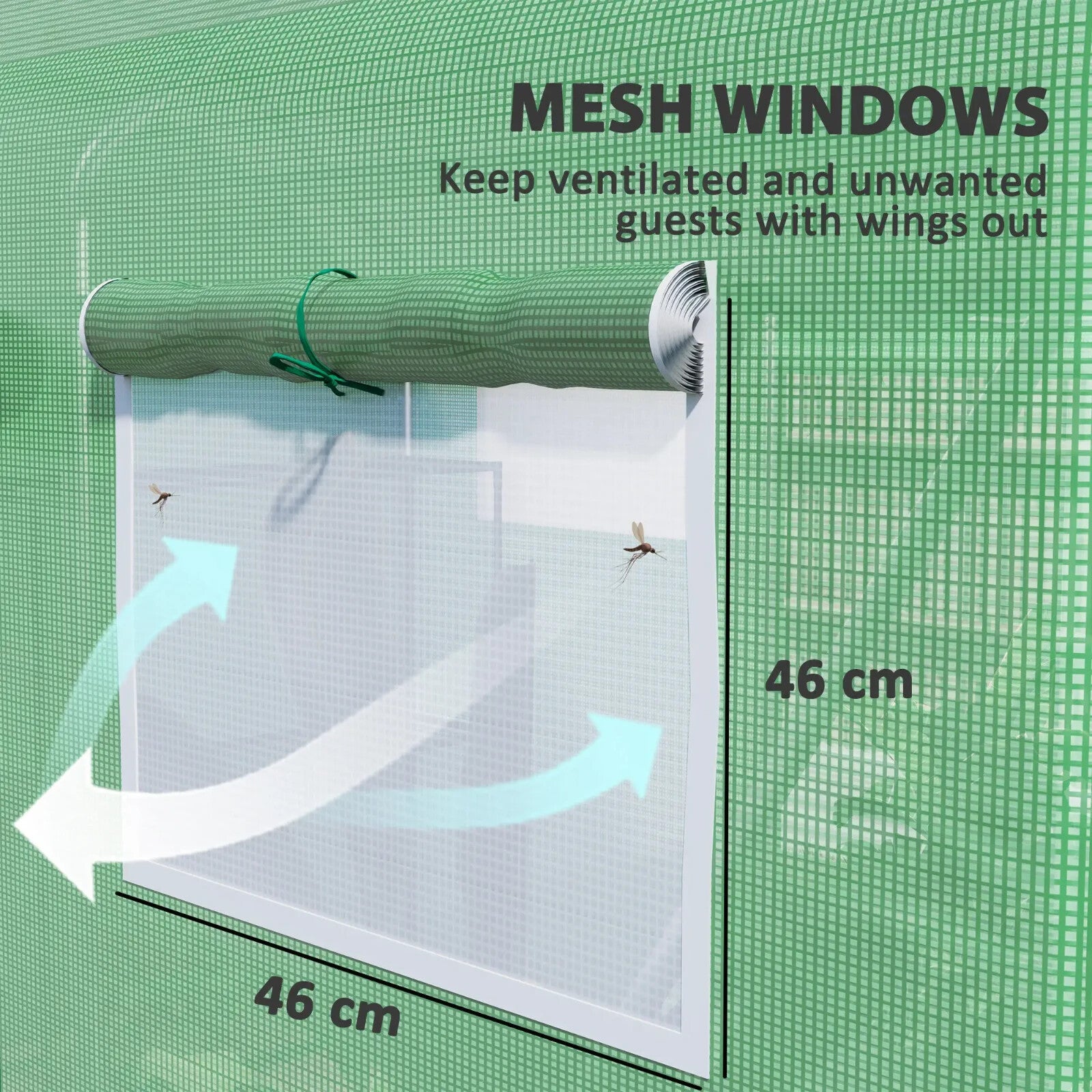 3 x 2 x 2 m Polytunnel Greenhouse with 3 Doors Mesh Window Walk In Garden Tunnel - Home and Garden Furniture Shop - rustic - furniture