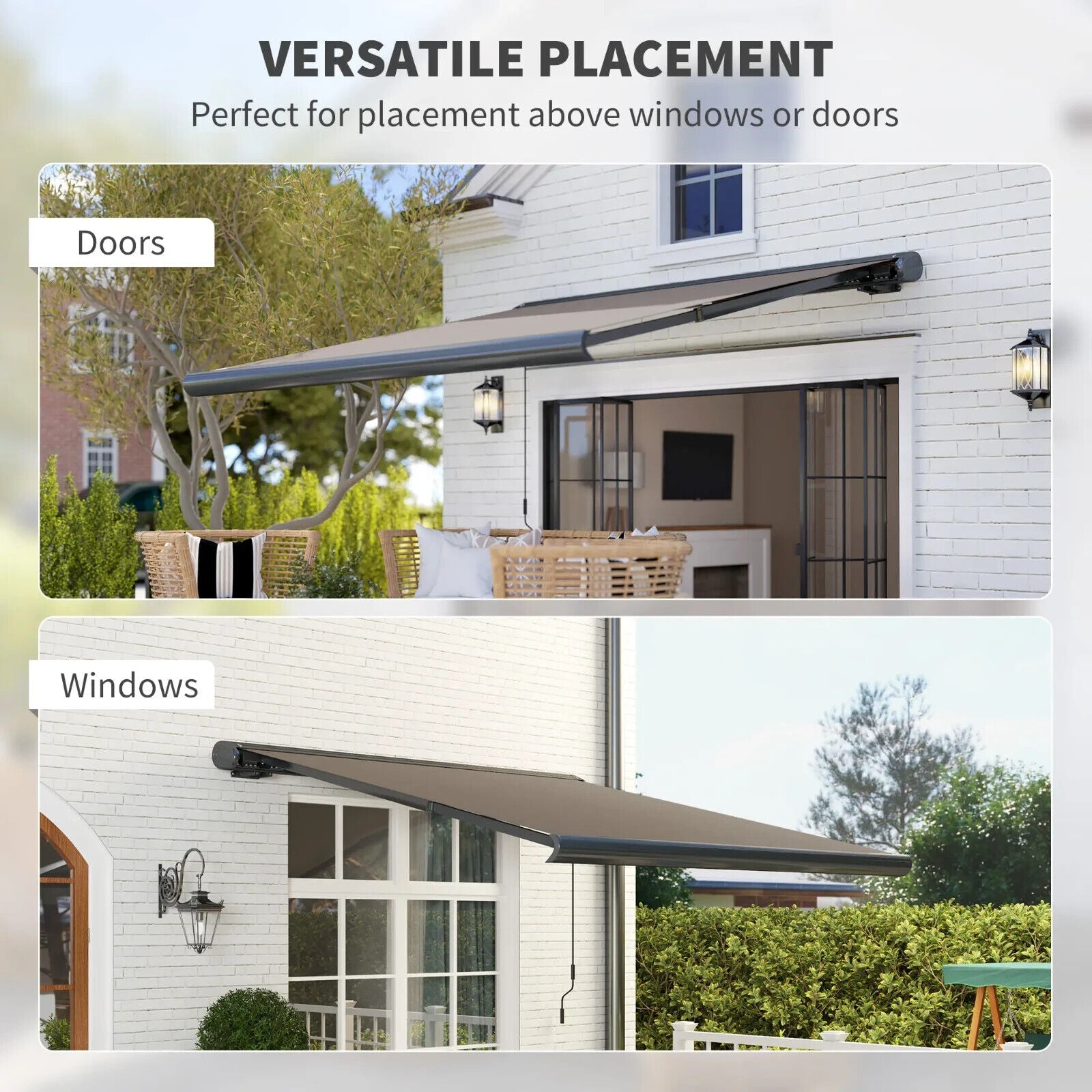 3 x 2.5m Electric Retractable Awning with Remote Aluminium Frame UV50 Sun Canopy - Home and Garden Furniture Shop - #rustic - furniture#