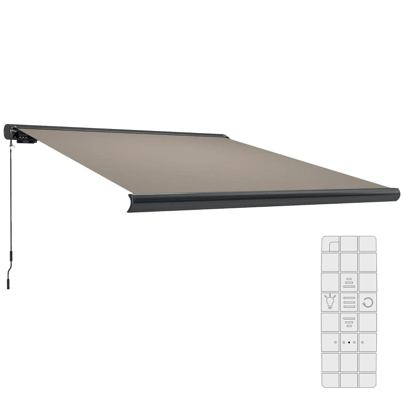 3 x 2.5m Electric Retractable Awning with Remote Aluminium Frame UV50 Sun Canopy - Home and Garden Furniture Shop - #rustic - furniture#