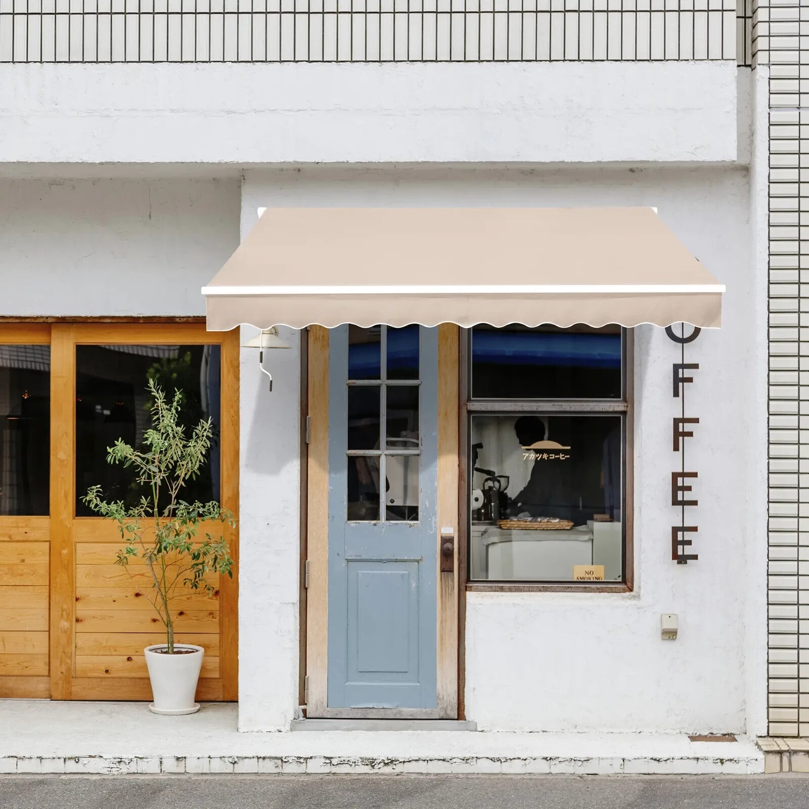 3 x 2.5m Manual Retractable Awning Garden Patio Canopy Shelter Wall Mounted - Home and Garden Furniture Shop - rustic - furniture