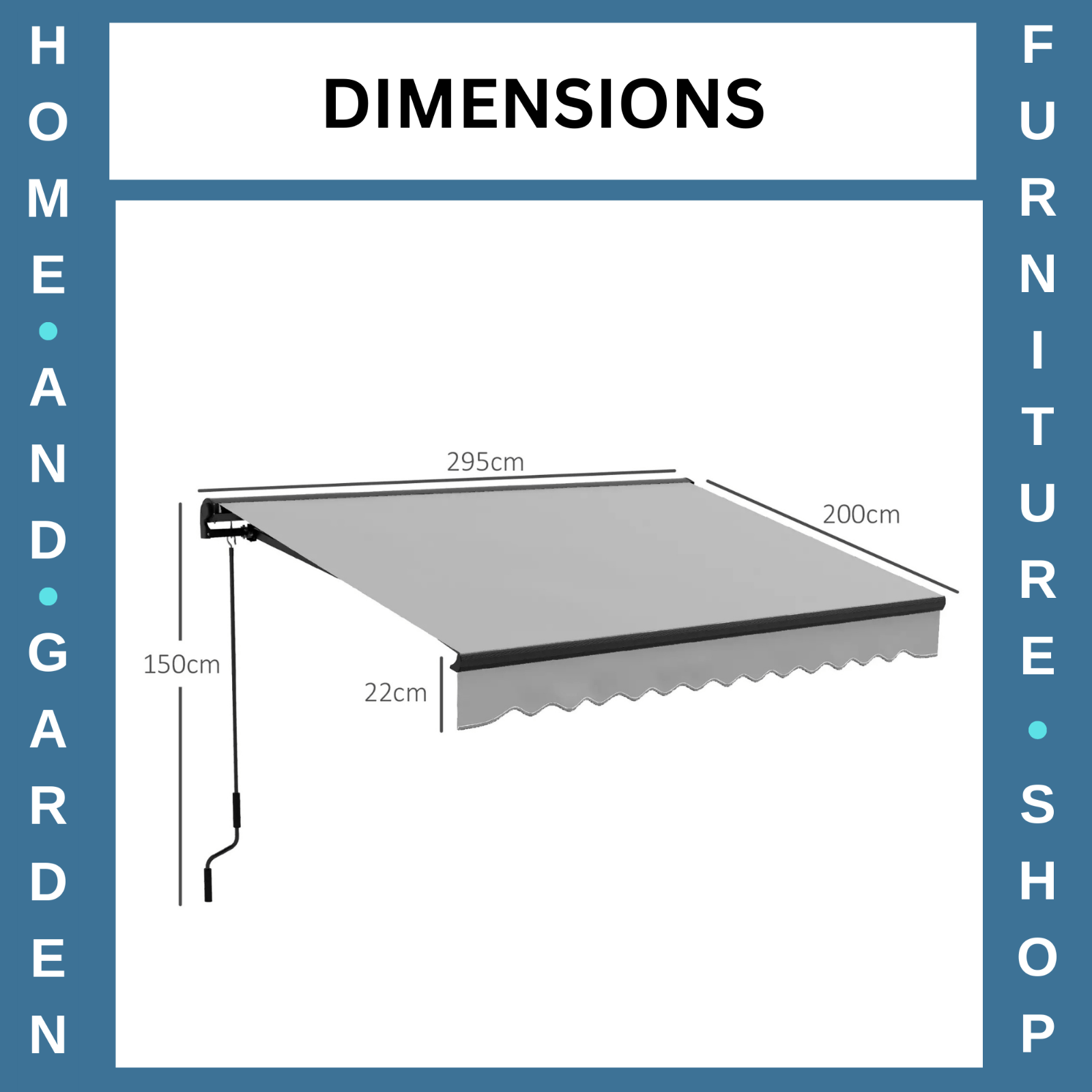 3 x 2m Electric Retractable Awning Canopy with Remote for Patio Door or Window - Home and Garden Furniture Shop - rustic - furniture