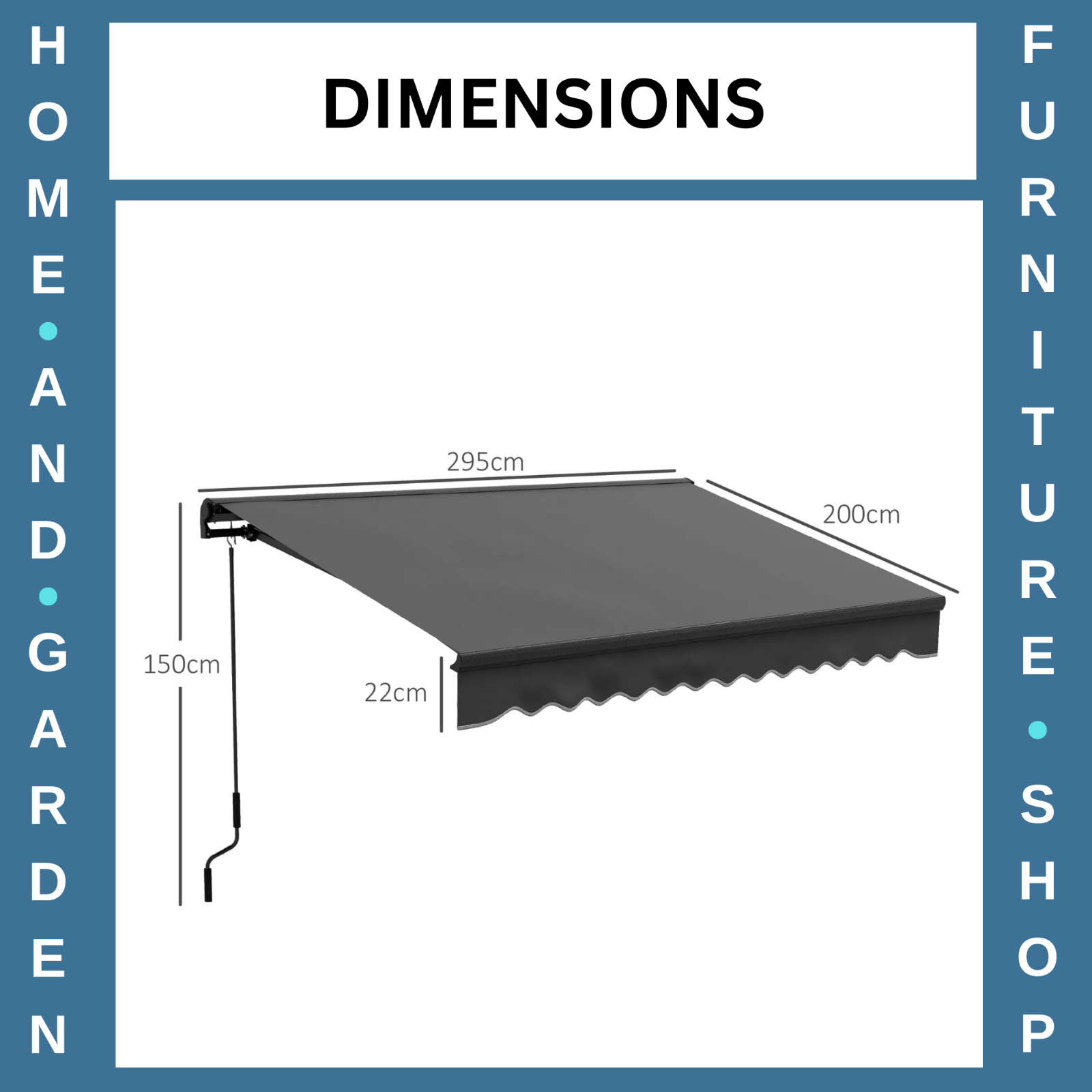 3 x 2m Electric Retractable Awning Canopy with Remote for Patio Door Window - Home and Garden Furniture Shop - rustic - furniture