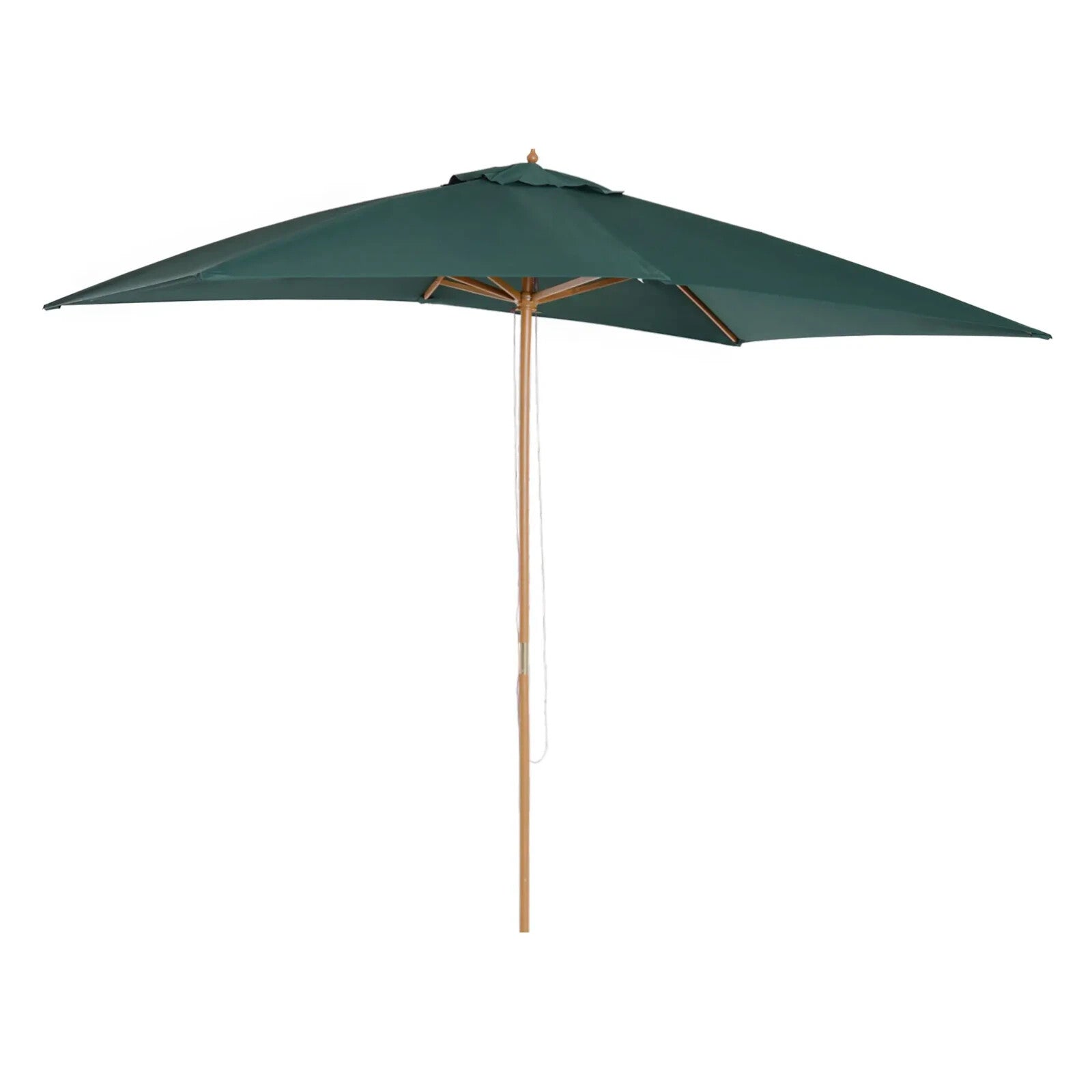 3 x 2m Wooden Garden Parasol Patio Sun Umbrella Outdoor Shade with Push Button - Home and Garden Furniture Shop - rustic - furniture