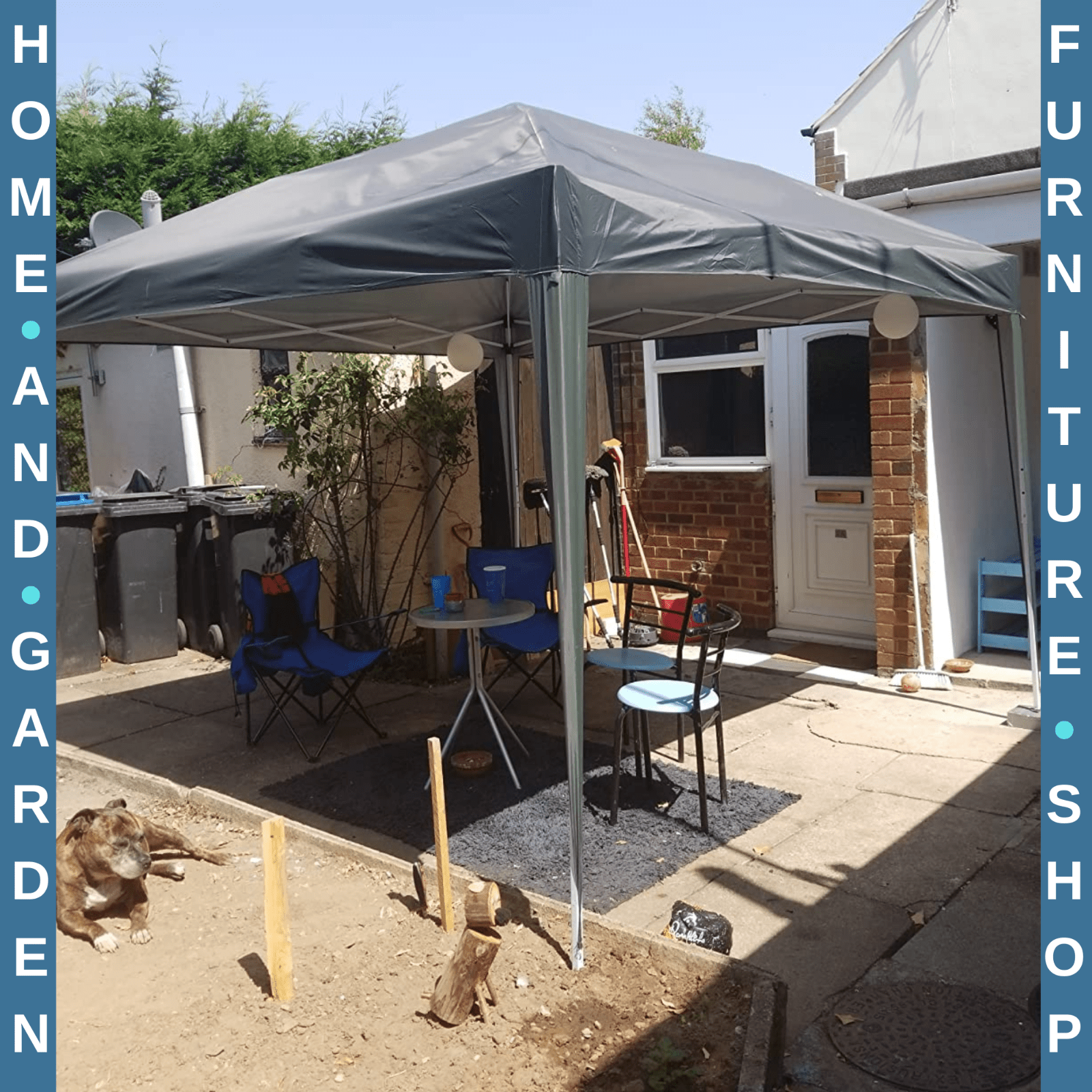 3 x 3 m Garden Pop Up Gazebo Marquee Party Tent Wedding Canopy Outdoor Shelter - Home and Garden Furniture Shop - rustic - furniture