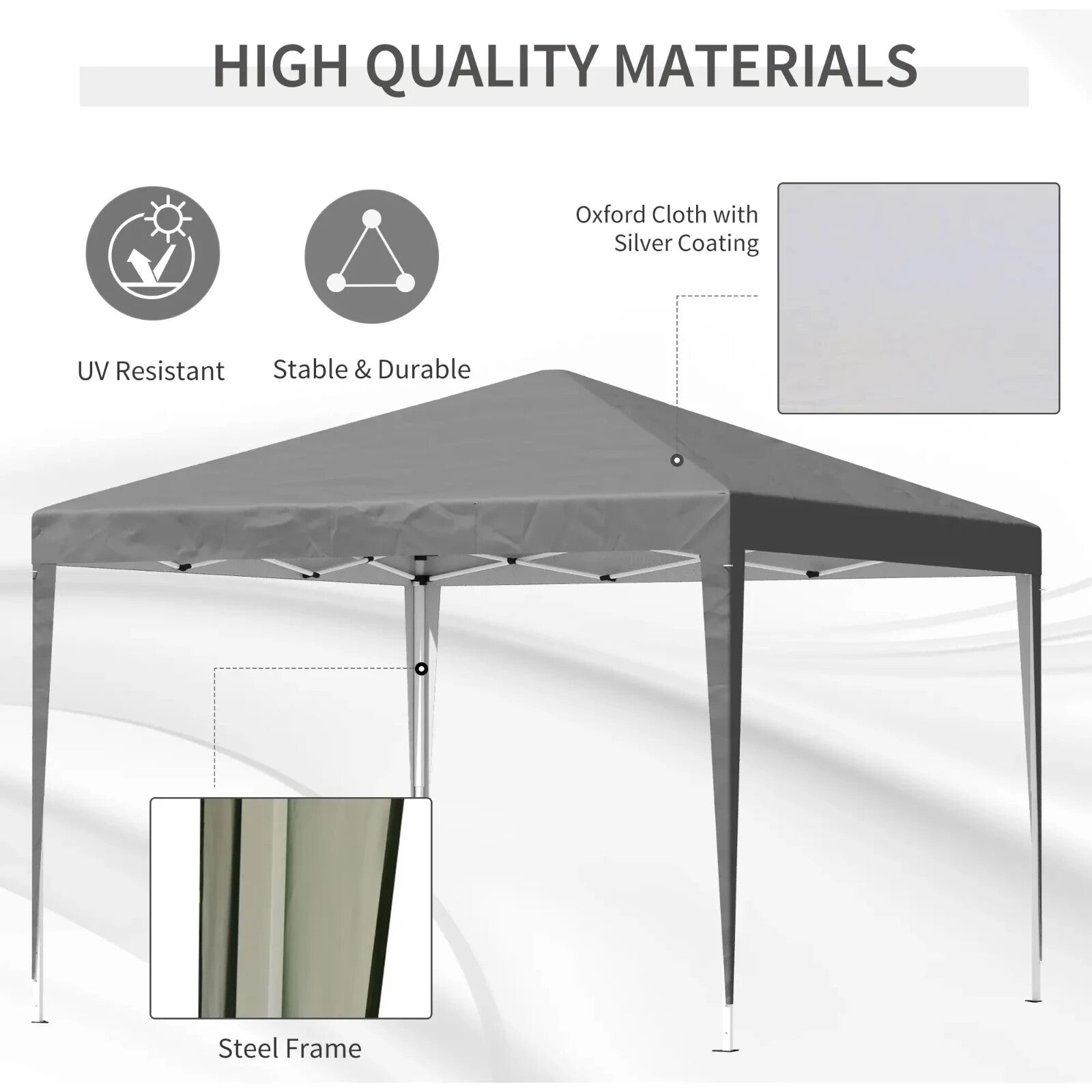 3 x 3 m Garden Pop Up Gazebo Marquee Party Tent Wedding Canopy Outdoor Shelter - Home and Garden Furniture Shop - rustic - furniture