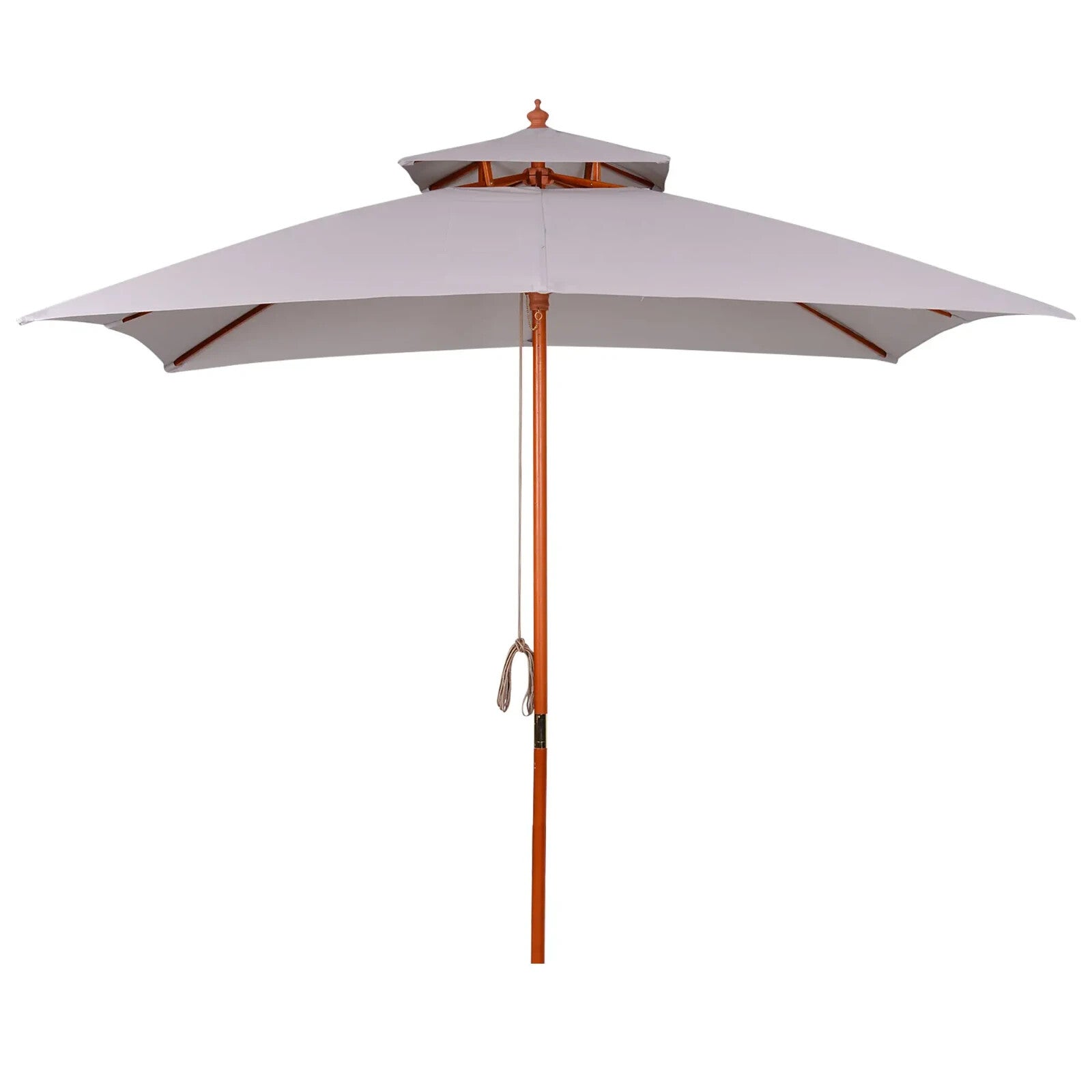 3 x 3 m Garden Umbrella Large Outdoor Parasol Sunshade Canopy with Double Tier - Home and Garden Furniture Shop - rustic - furniture