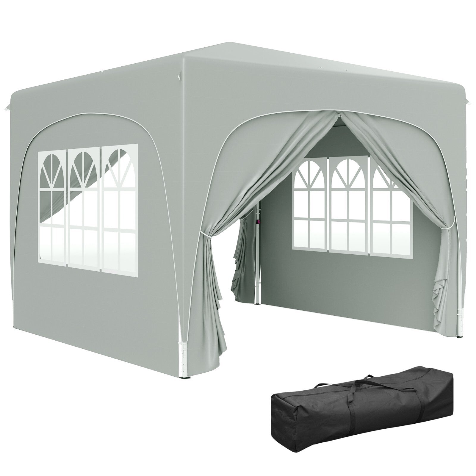 3 x 3 m Pop Up Gazebo with Sides Bag Height Adjustable Party Tent Event Shelter - Home and Garden Furniture Shop - rustic - furniture