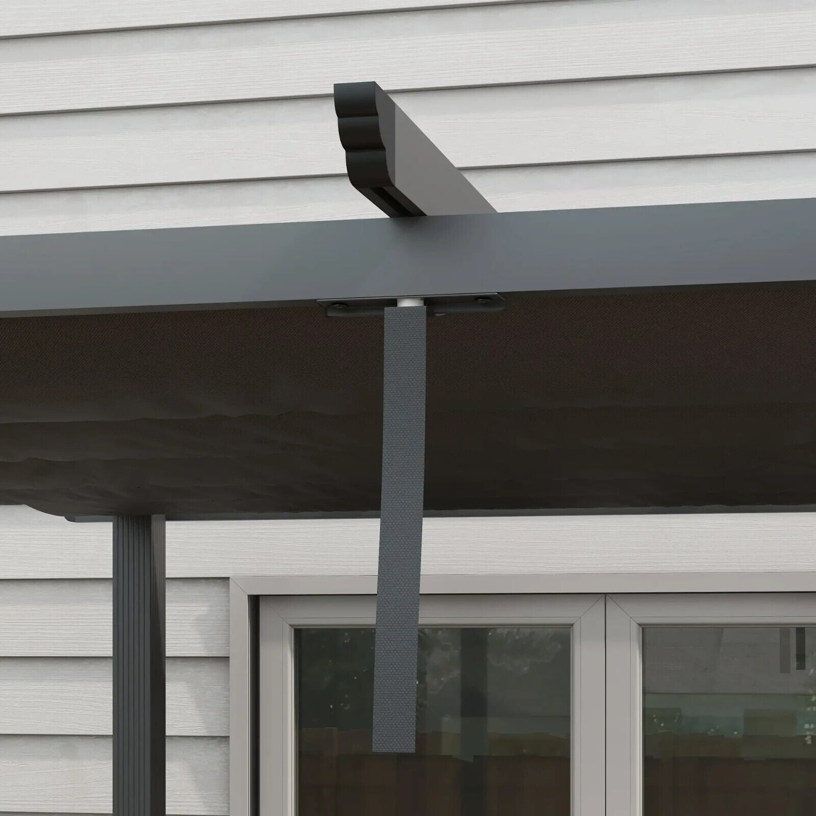 3 x 3m Aluminium Pergola with Retractable Roof - Garden Gazebo Canopy Black - Home and Garden Furniture Shop - #rustic - furniture#