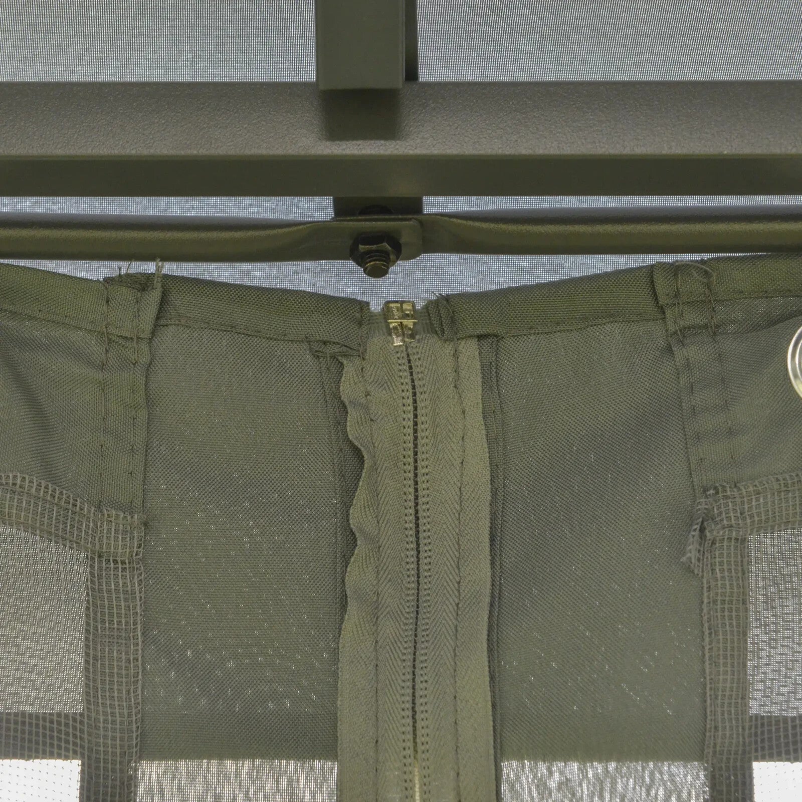 3 x 3m Garden Gazebo with Double Roof Canopy and Mesh Curtains for Outdoor Use - Home and Garden Furniture Shop - rustic - furniture