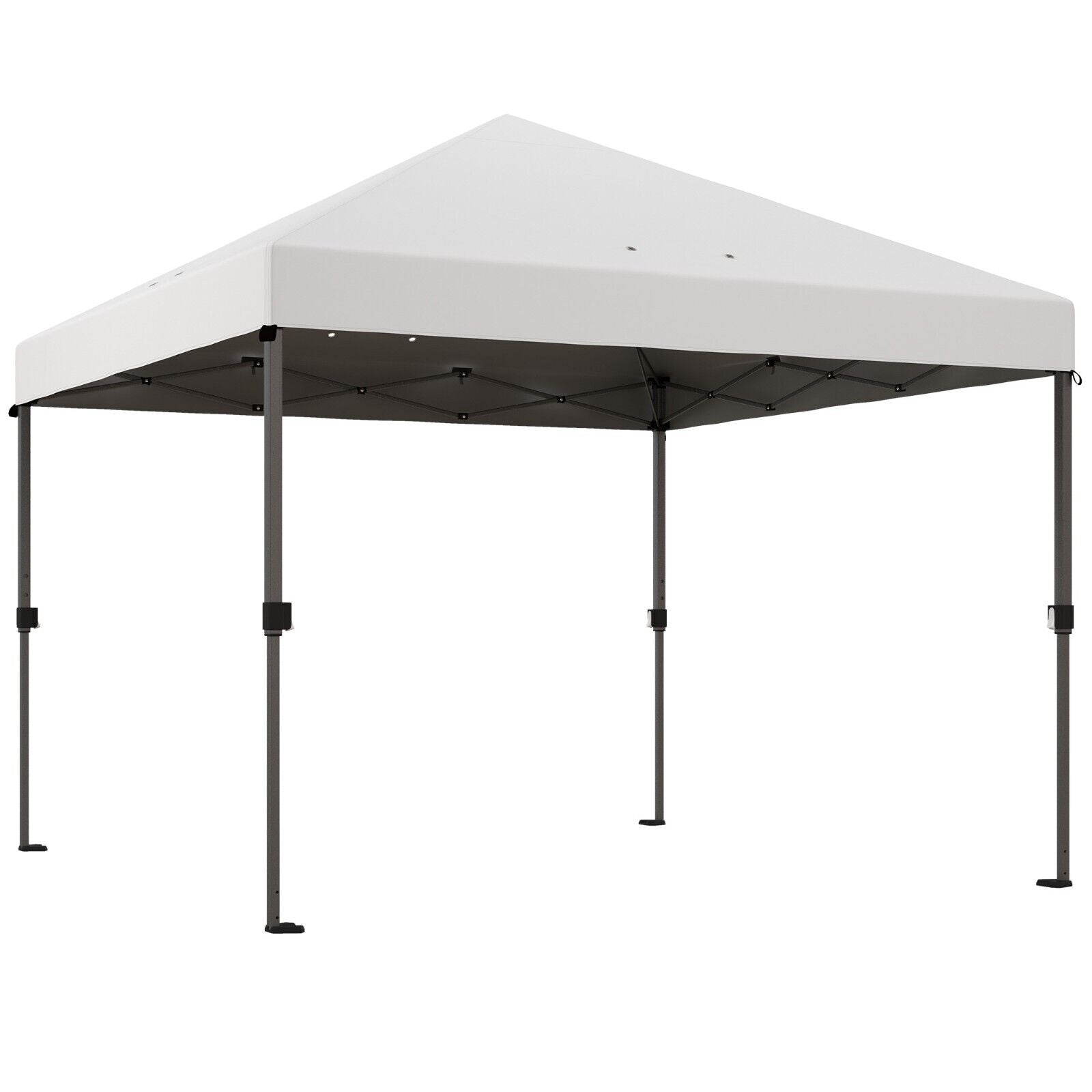 3 x 3m Garden Pop Up Gazebo Event Shelter 1 - Button Push White Party Marquee Tent - Home and Garden Furniture Shop - #rustic - furniture#