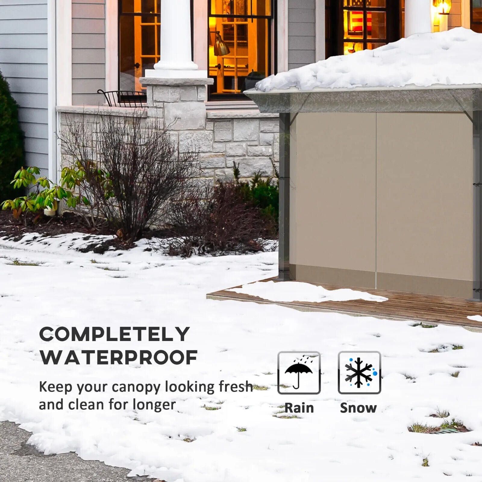 3 x 3(m) Gazebo Protective Canopy Cover Waterproof Cover for Canopy Tent Roof - Home and Garden Furniture Shop - #rustic - furniture#
