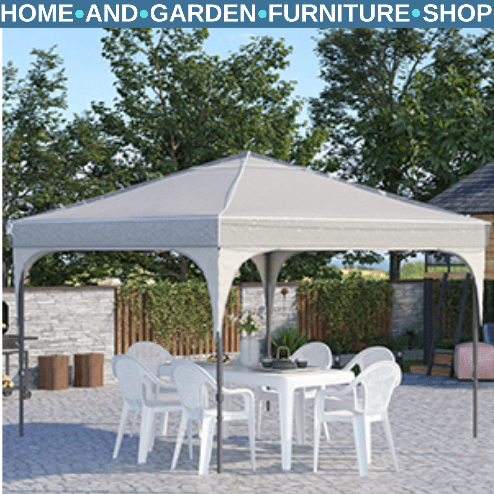3 x 3(m) Gazebo Protective Canopy Cover Waterproof Cover for Canopy Tent Roof - Home and Garden Furniture Shop - #rustic - furniture#