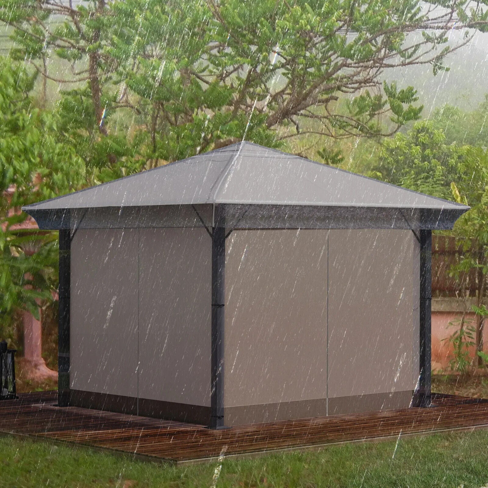 3 x 3(m) Gazebo Protective Canopy Cover Waterproof Cover for Canopy Tent Roof - Home and Garden Furniture Shop - #rustic - furniture#