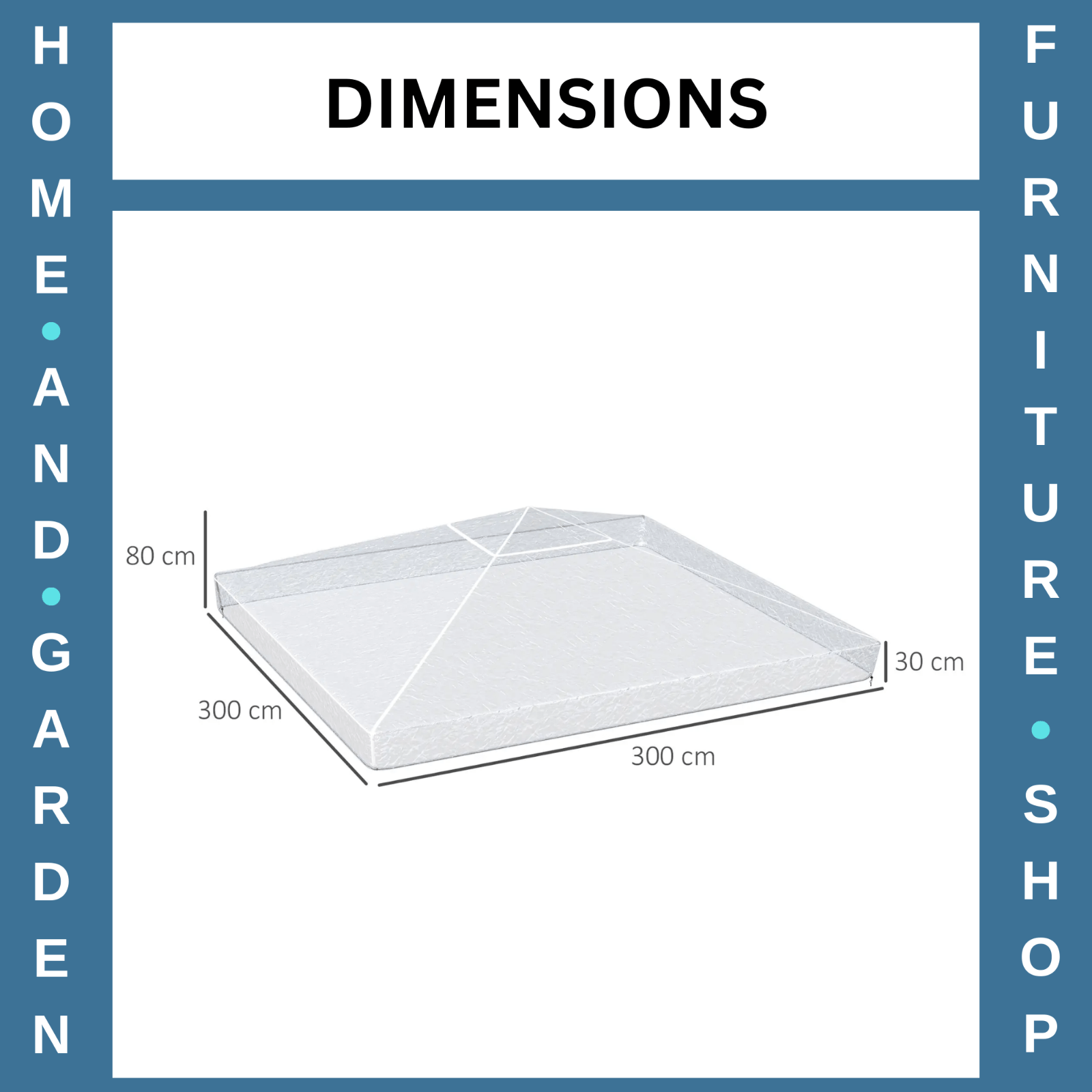 3 x 3(m) Gazebo Protective Canopy Cover Waterproof Cover for Canopy Tent Roof - Home and Garden Furniture Shop - rustic - furniture
