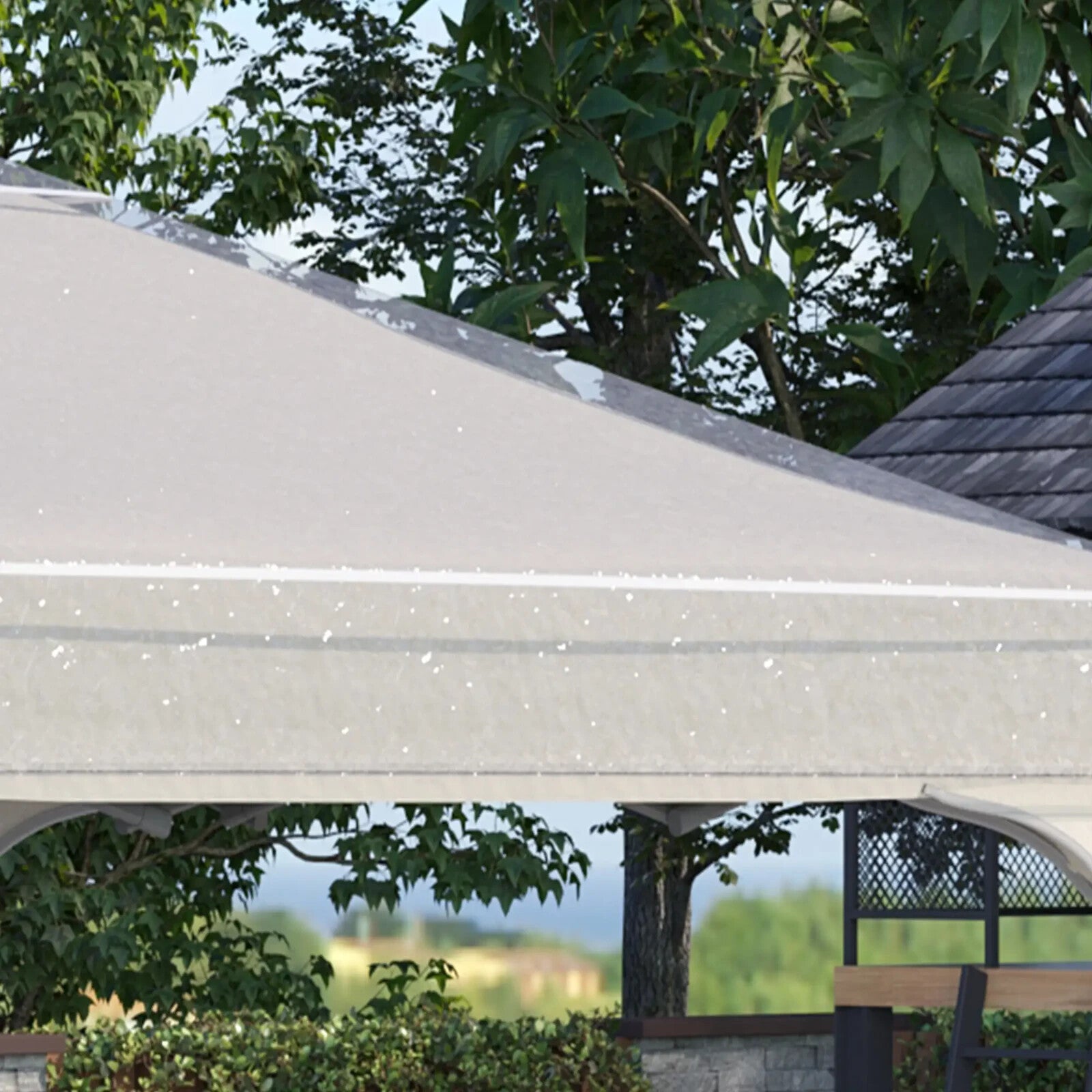 3 x 3(m) Gazebo Protective Canopy Cover Waterproof Cover for Canopy Tent Roof - Home and Garden Furniture Shop - rustic - furniture