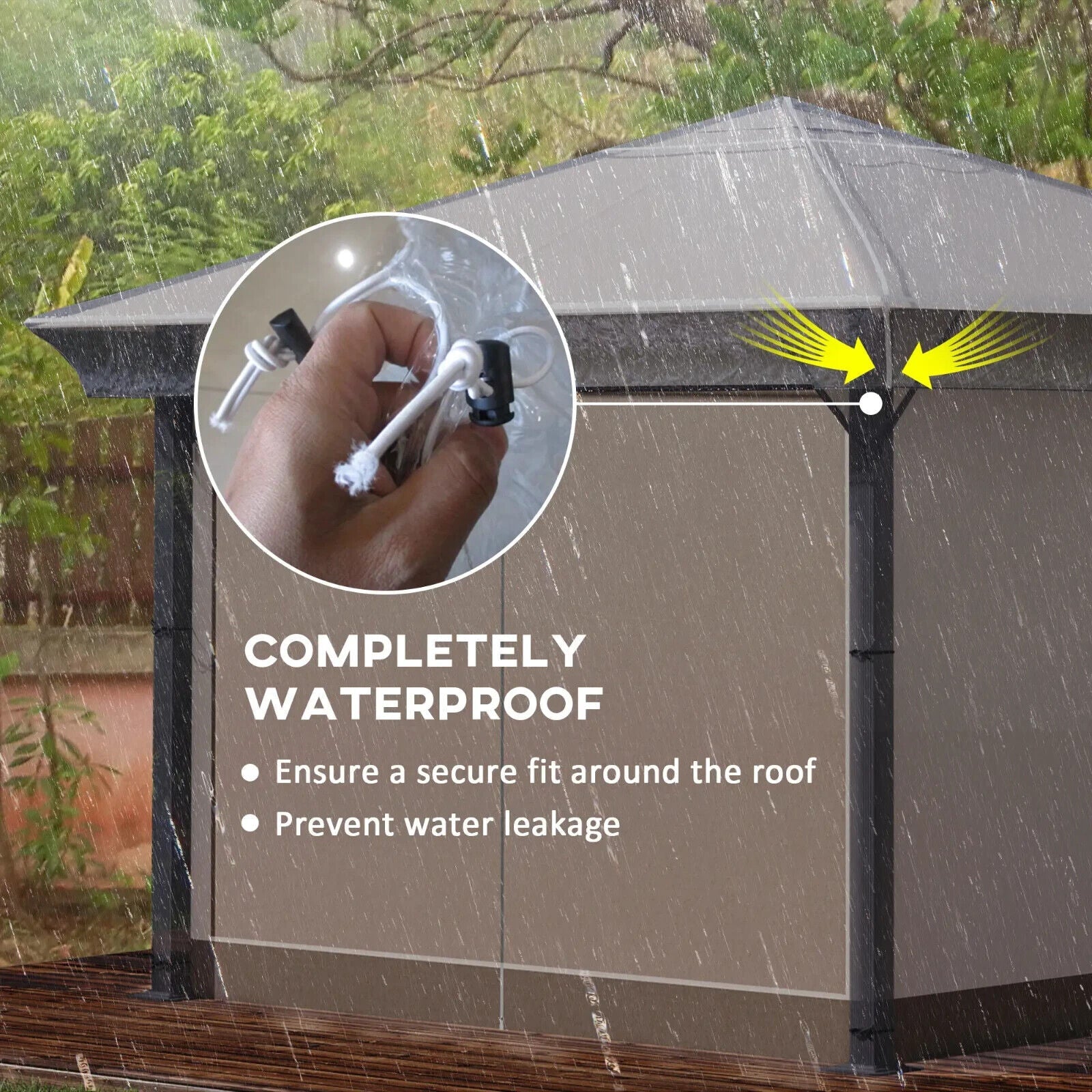 3 x 3(m) Gazebo Protective Canopy Cover Waterproof Cover for Canopy Tent Roof - Home and Garden Furniture Shop - #rustic - furniture#
