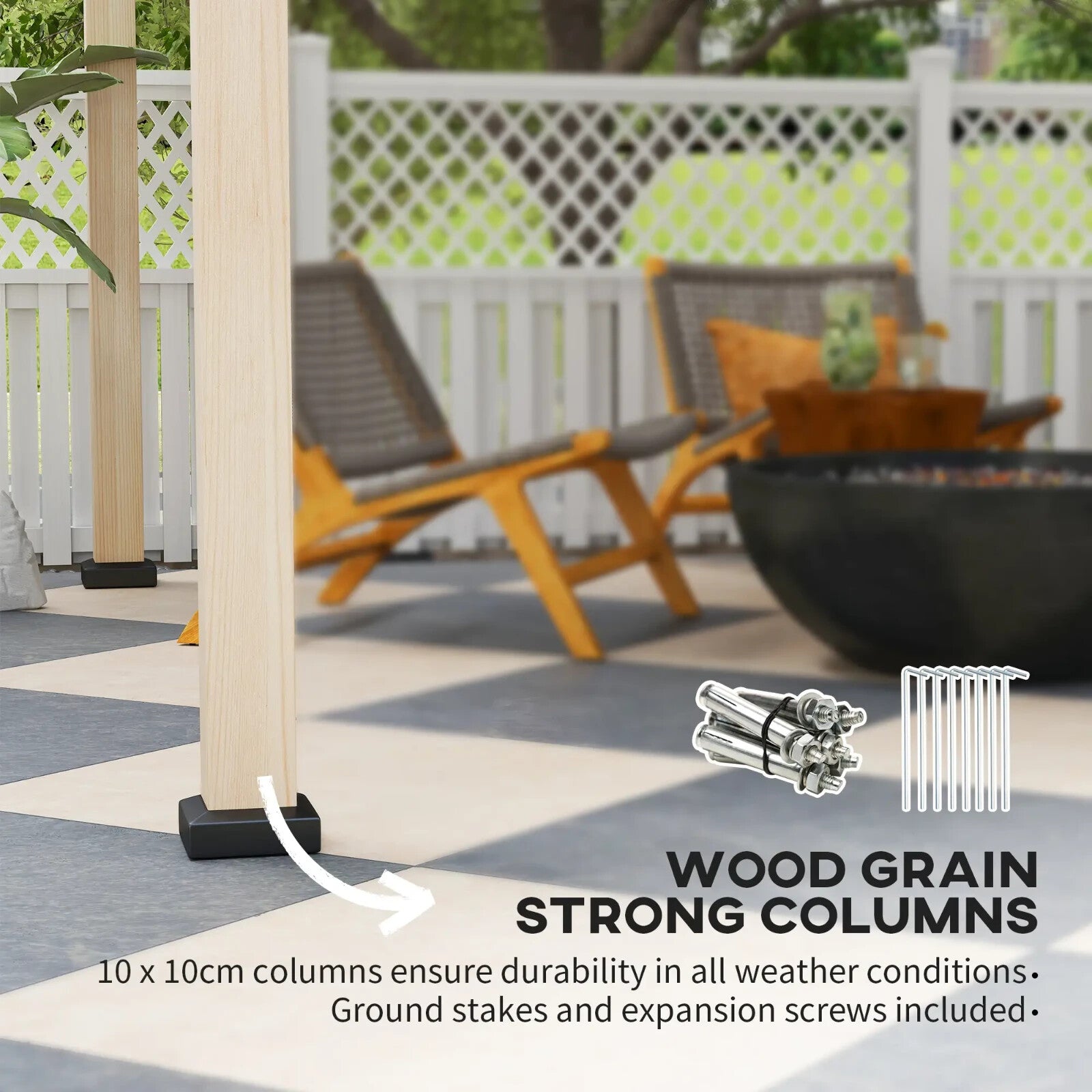 3 x 3m Hardtop Gazebo with Metal Roof Patio Garden Shelter Outdoor Metal Gazebo - Home and Garden Furniture Shop - rustic - furniture