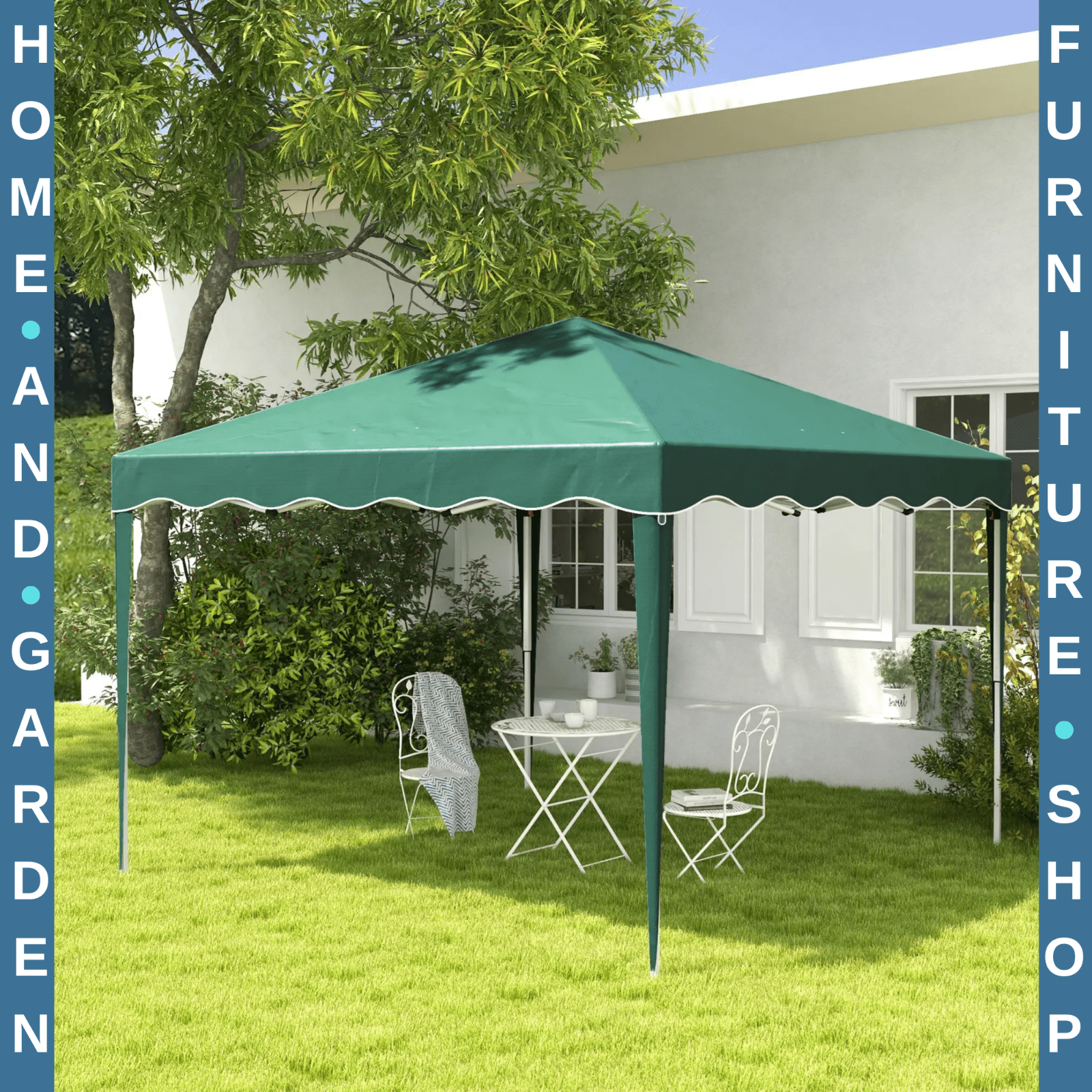 3 x 3m Pop Up Gazebo with Carry Bag Outdoor Camping Garden Shelter Party Tent - Home and Garden Furniture Shop - rustic - furniture