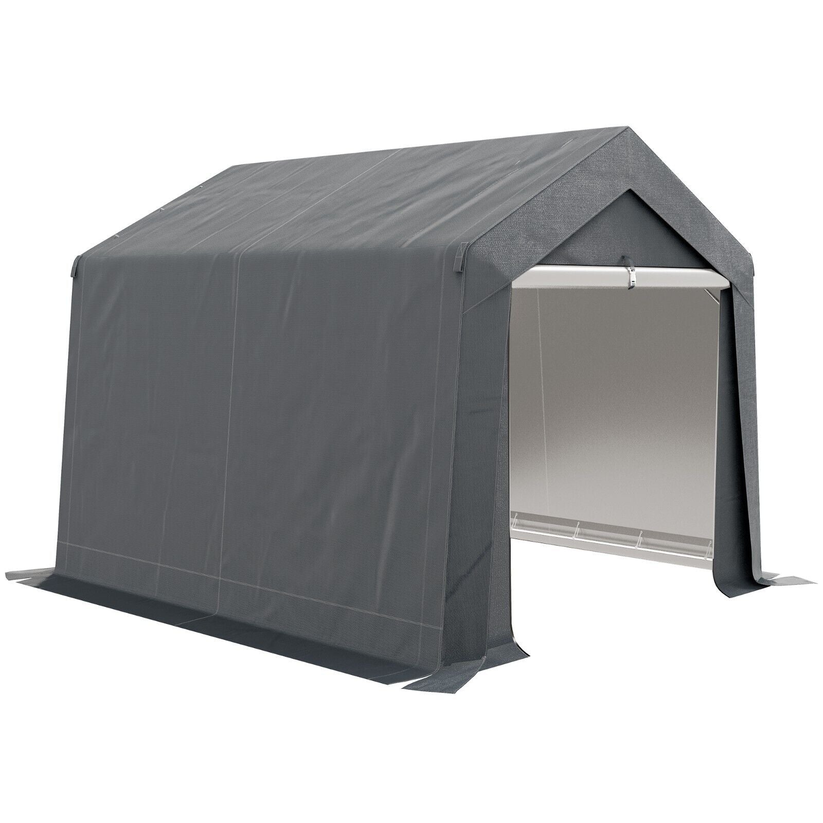 3 x 3m Portable Shed Waterproof Heavy Duty Grey Garden Storage Shed for Tools - Home and Garden Furniture Shop - #rustic - furniture#
