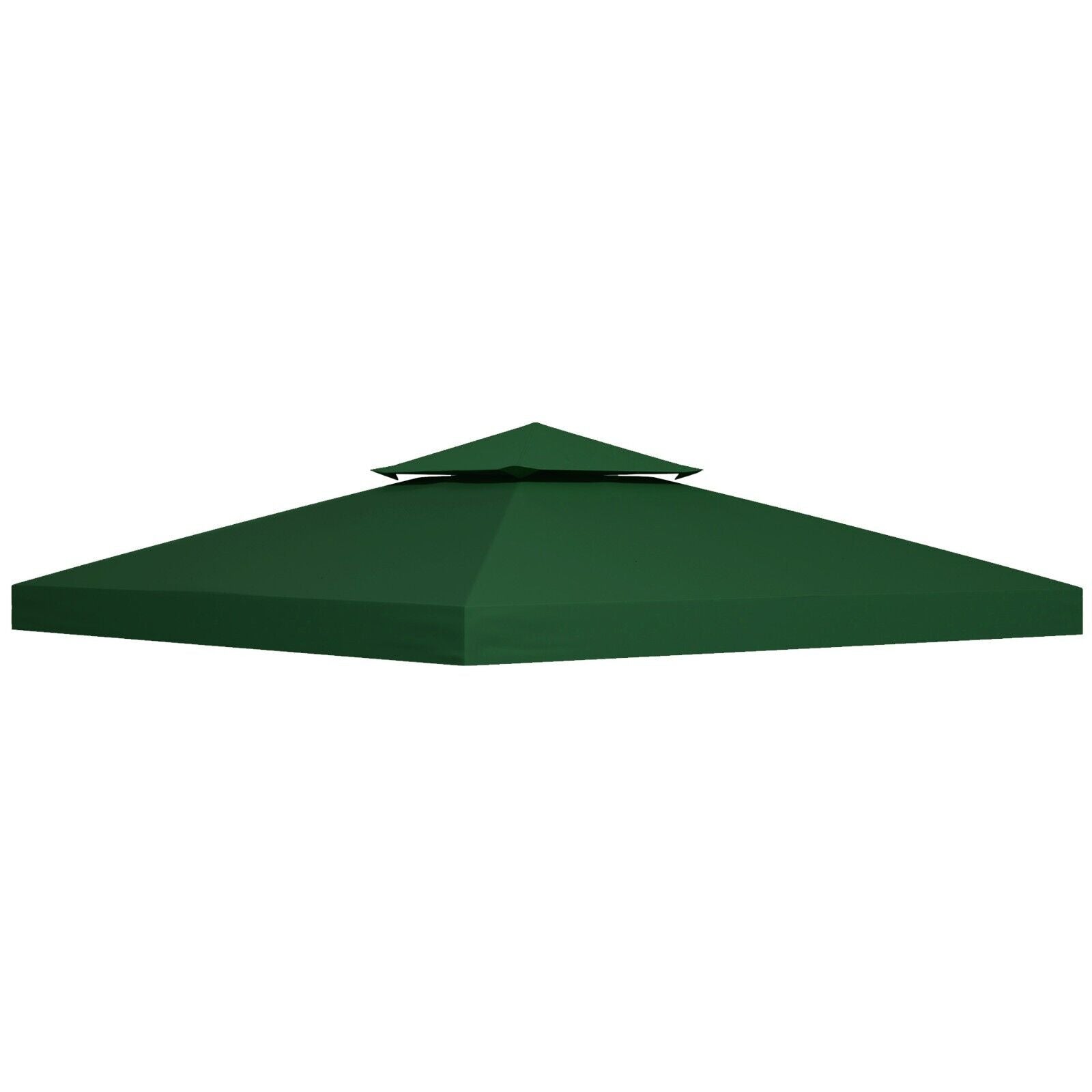 3 x 3(m) Replacement Canopy Roof 2 Tier Garden Gazebo Roof Top Cover Dark Green - Home and Garden Furniture Shop - #rustic - furniture#