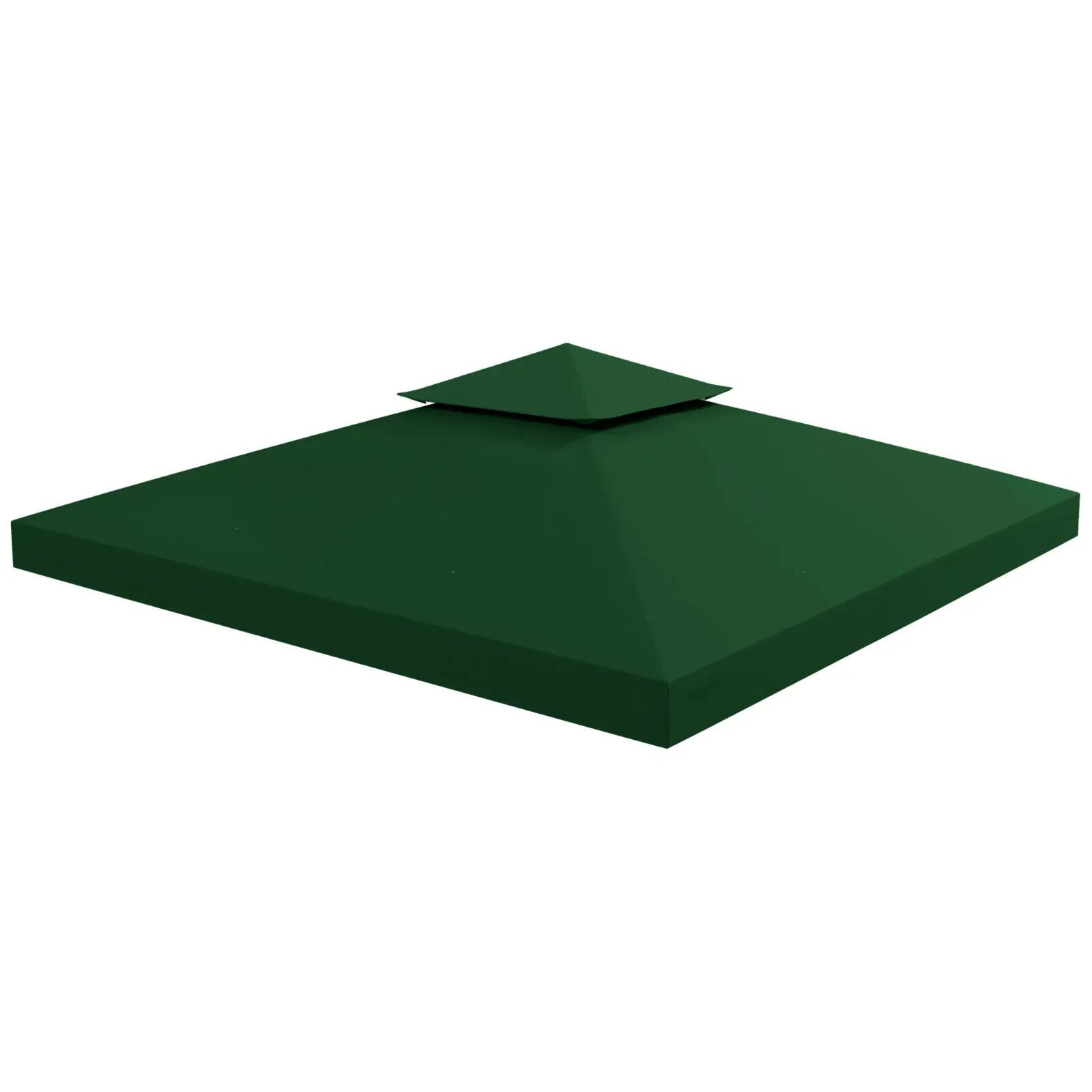 3 x 3(m) Replacement Canopy Roof 2 Tier Garden Gazebo Roof Top Cover Dark Green - Home and Garden Furniture Shop - #rustic - furniture#