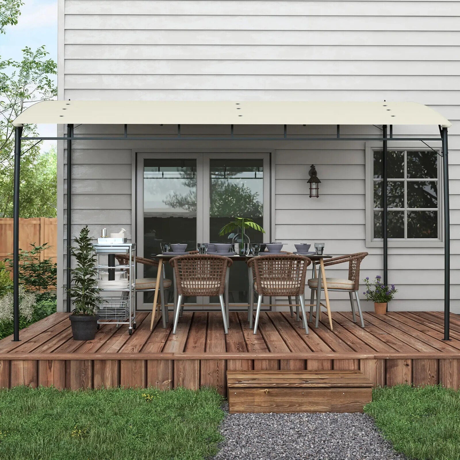 3 x 4 m Outdoor Pergola Gazebo Sun Shade Shelter w/ Metal Frame for Garden Patio - Home and Garden Furniture Shop - #rustic - furniture#