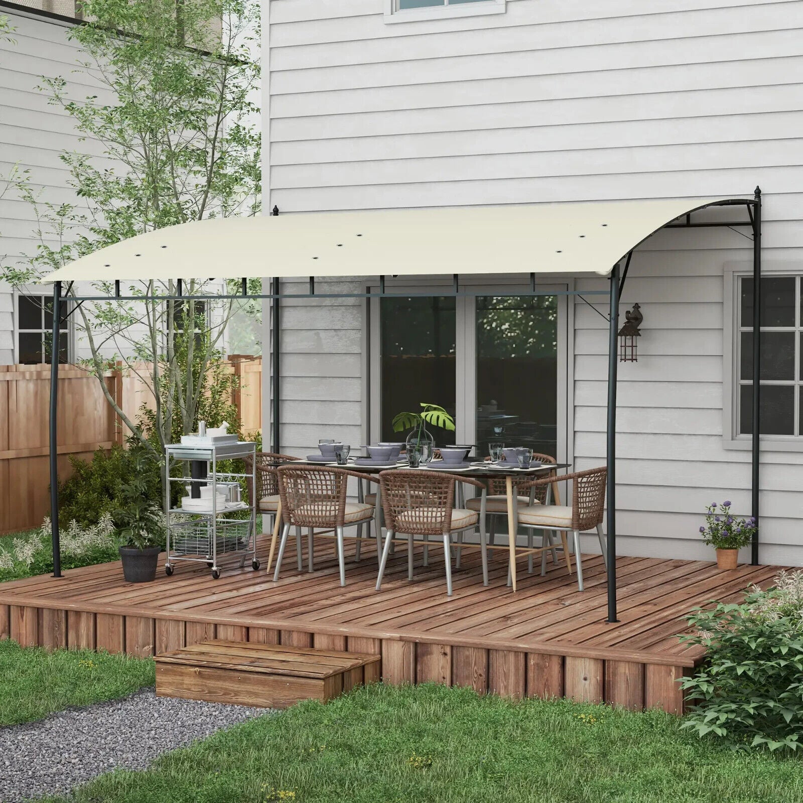 3 x 4 m Outdoor Pergola Gazebo Sun Shade Shelter w/ Metal Frame for Garden Patio - Home and Garden Furniture Shop - #rustic - furniture#