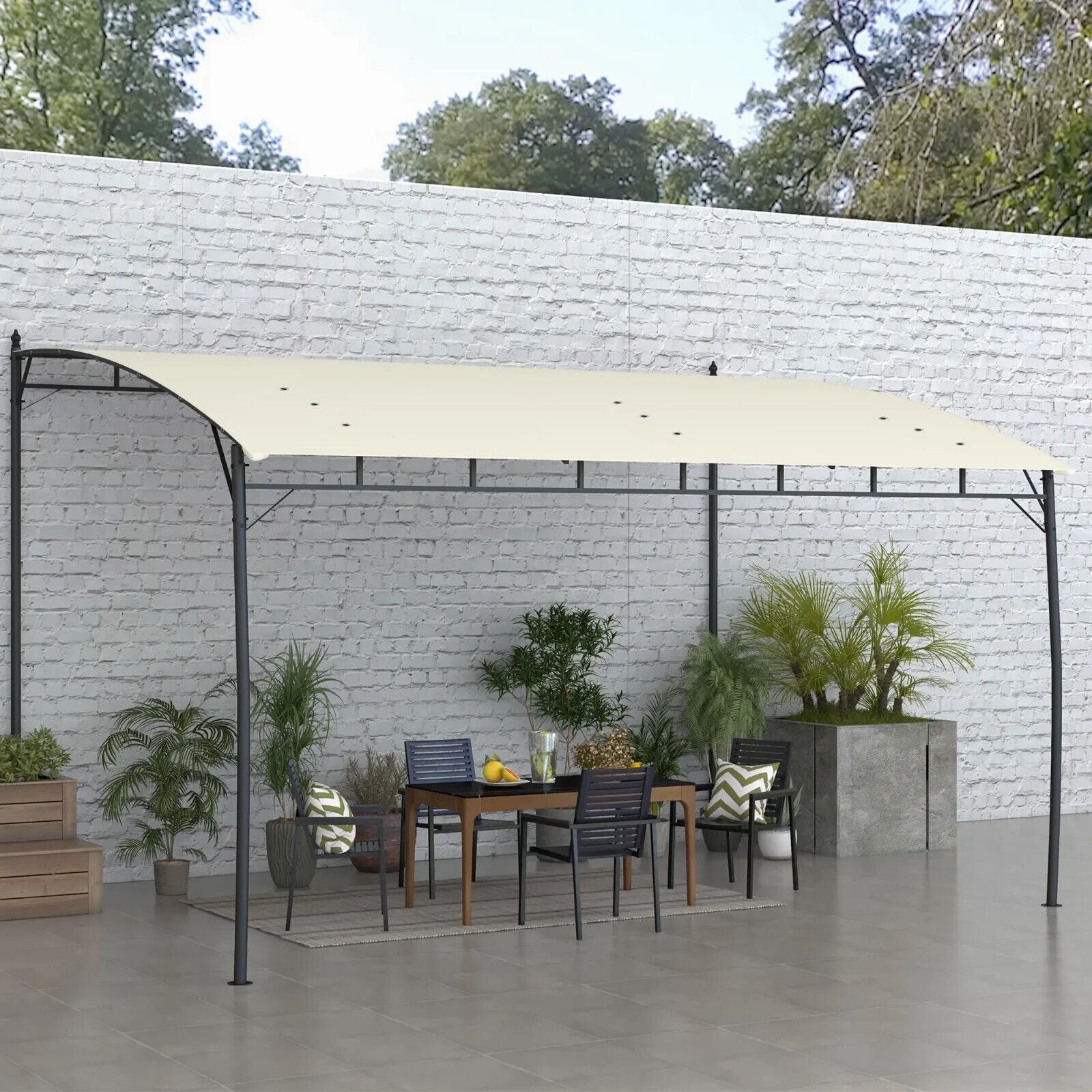 3 x 4 m Outdoor Pergola Gazebo Sun Shade Shelter w/ Metal Frame for Garden Patio - Home and Garden Furniture Shop - #rustic - furniture#