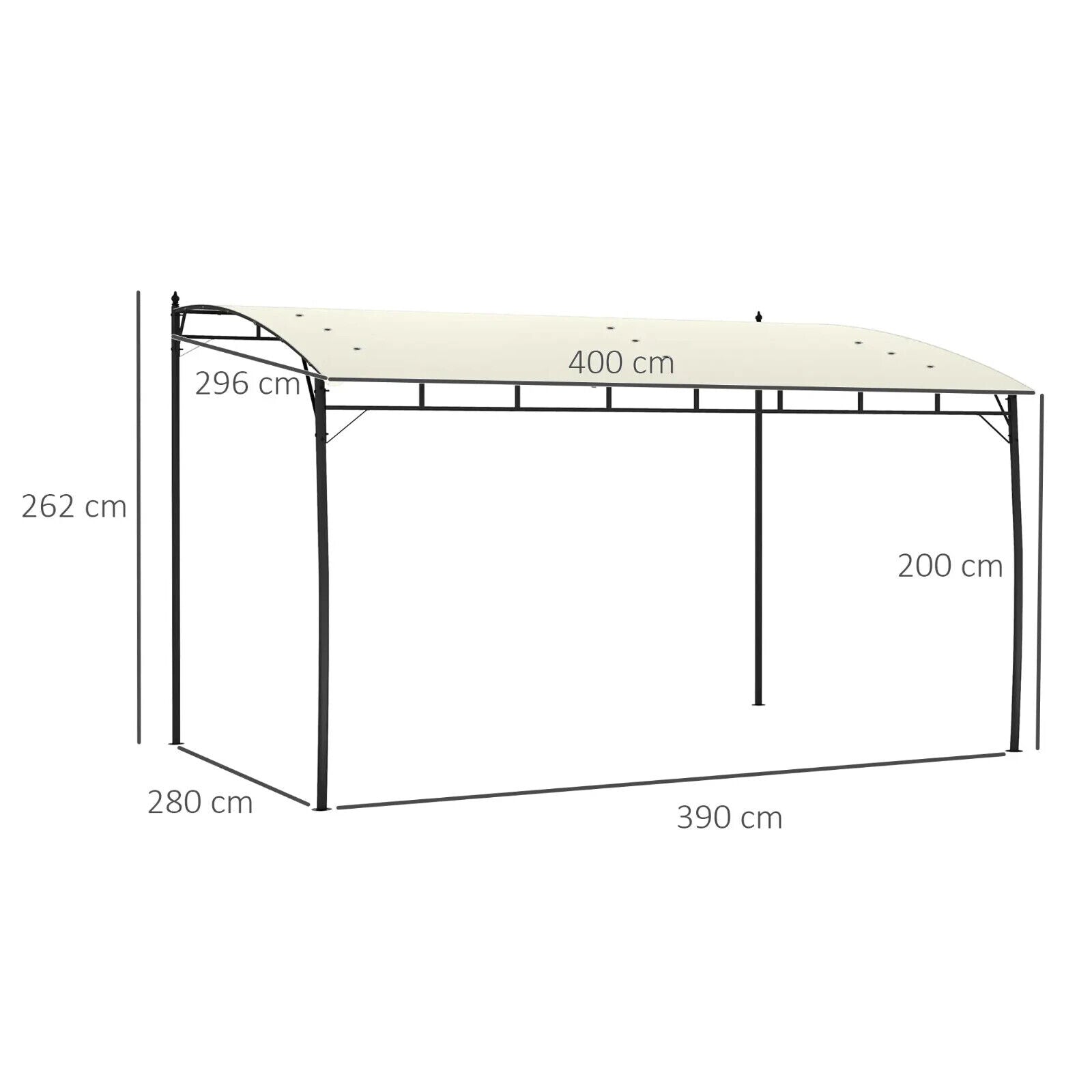 3 x 4 m Outdoor Pergola Gazebo Sun Shade Shelter w/ Metal Frame for Garden Patio - Home and Garden Furniture Shop - #rustic - furniture#