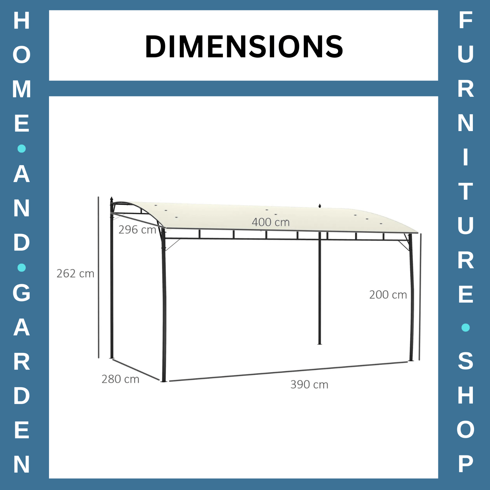 3 x 4 m Outdoor Pergola Gazebo Sun Shade Shelter w/ Metal Frame for Garden Patio - Home and Garden Furniture Shop - rustic - furniture