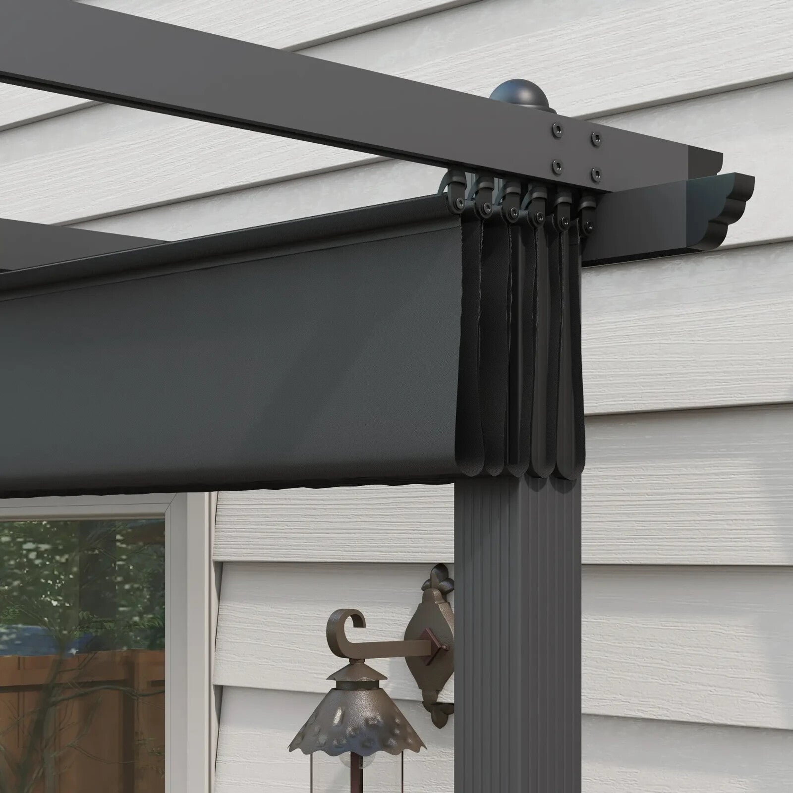 3 x 4m Aluminium Pergola Garden Gazebo with Retractable Roof Outdoor Canopy - Home and Garden Furniture Shop - rustic - furniture