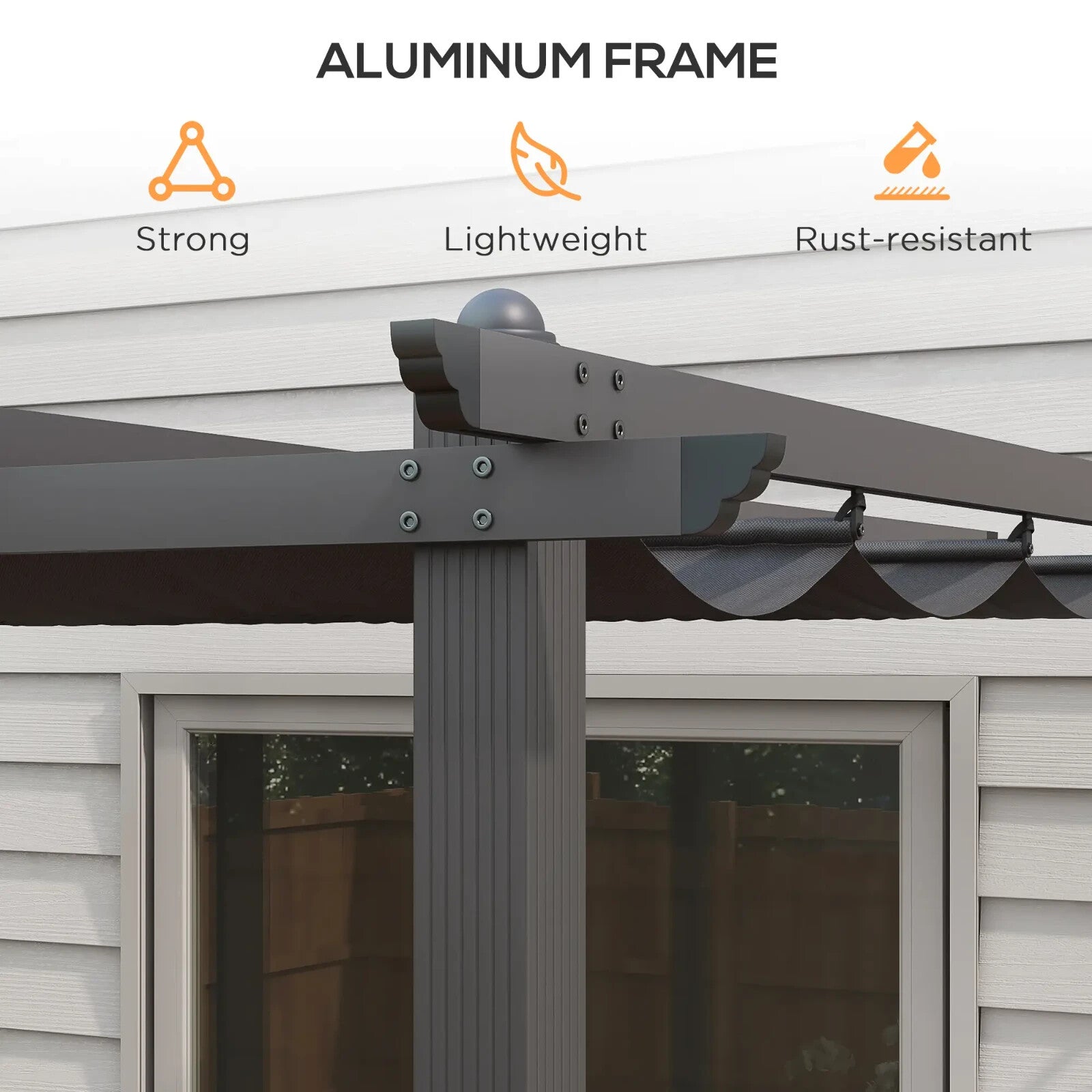 3 x 4m Aluminium Pergola Garden Gazebo with Retractable Roof Outdoor Canopy - Home and Garden Furniture Shop - rustic - furniture