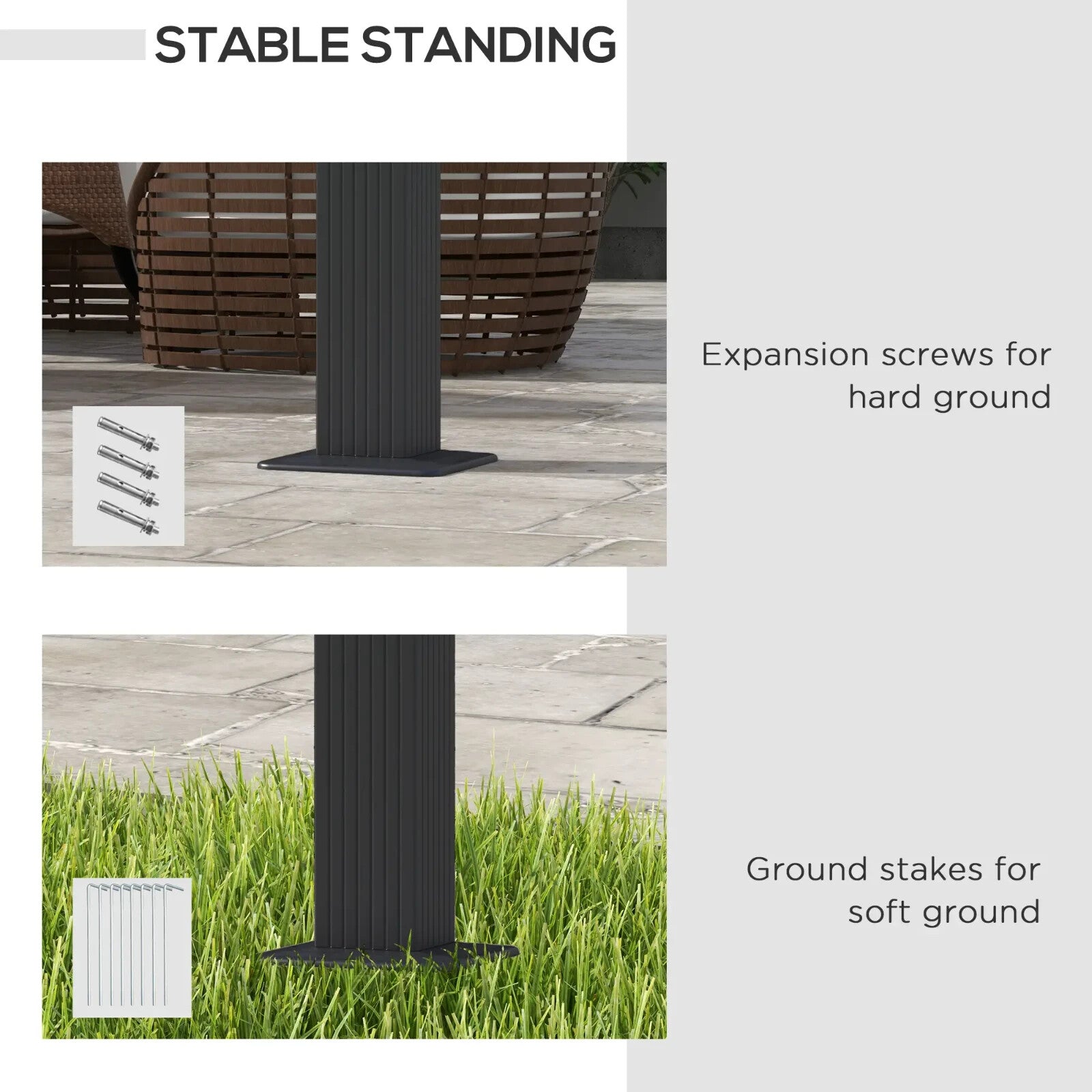 3 x 4m Aluminium Pergola Garden Gazebo with Retractable Roof Outdoor Canopy - Home and Garden Furniture Shop - rustic - furniture