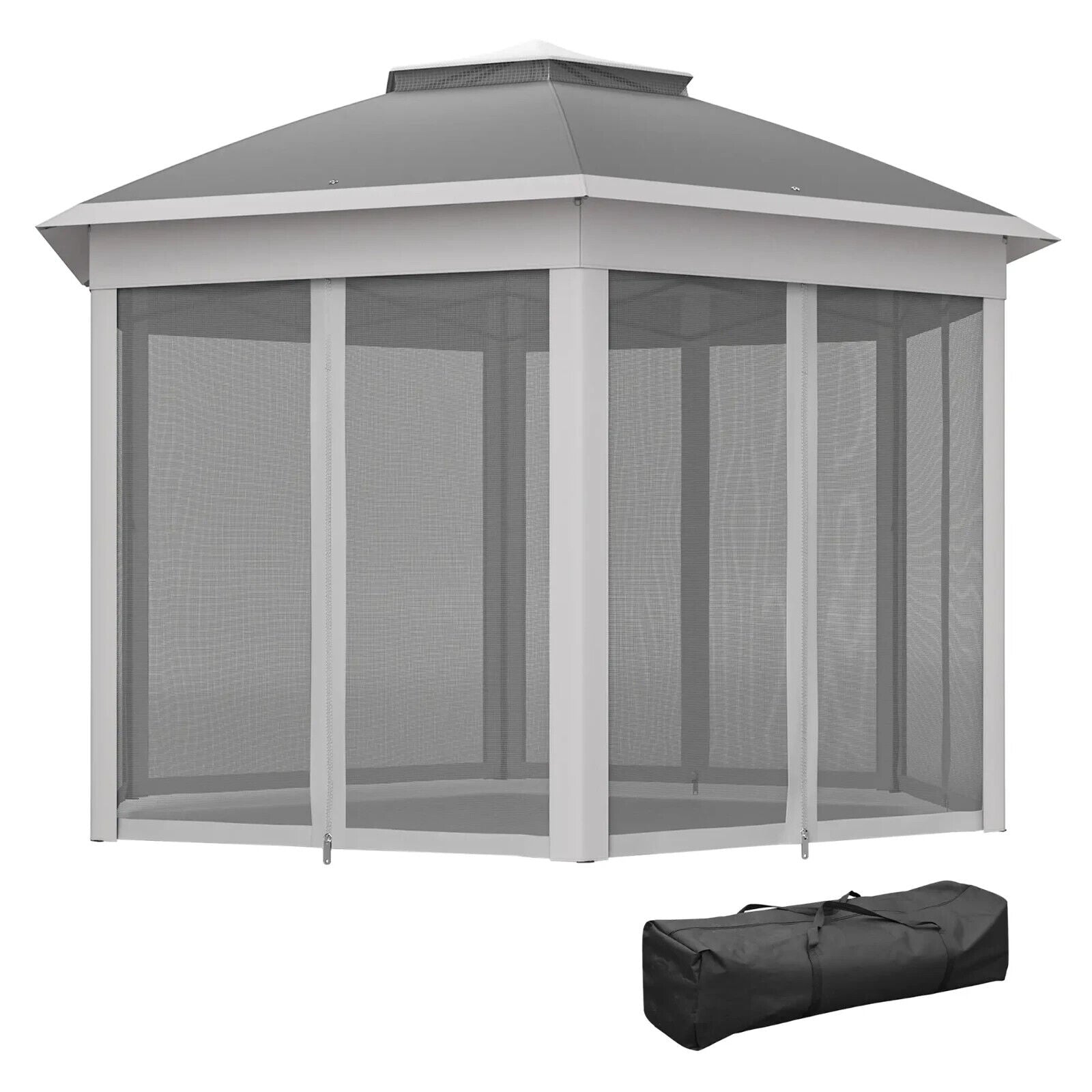 3 x 4m Pop Up Gazebo w/ Mesh Curtains Outdoor Garden Marquee Party Tent Shelter - Home and Garden Furniture Shop - #rustic - furniture#