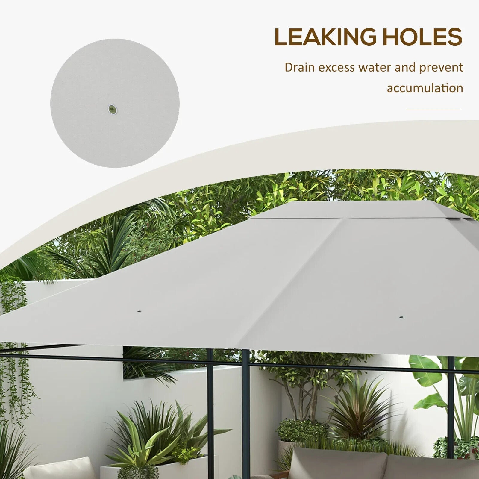 3 x 4m Replacement Gazebo Canopy Gazebo Roof Cover Light Grey Spare Canopy Roof - Home and Garden Furniture Shop - #rustic - furniture#