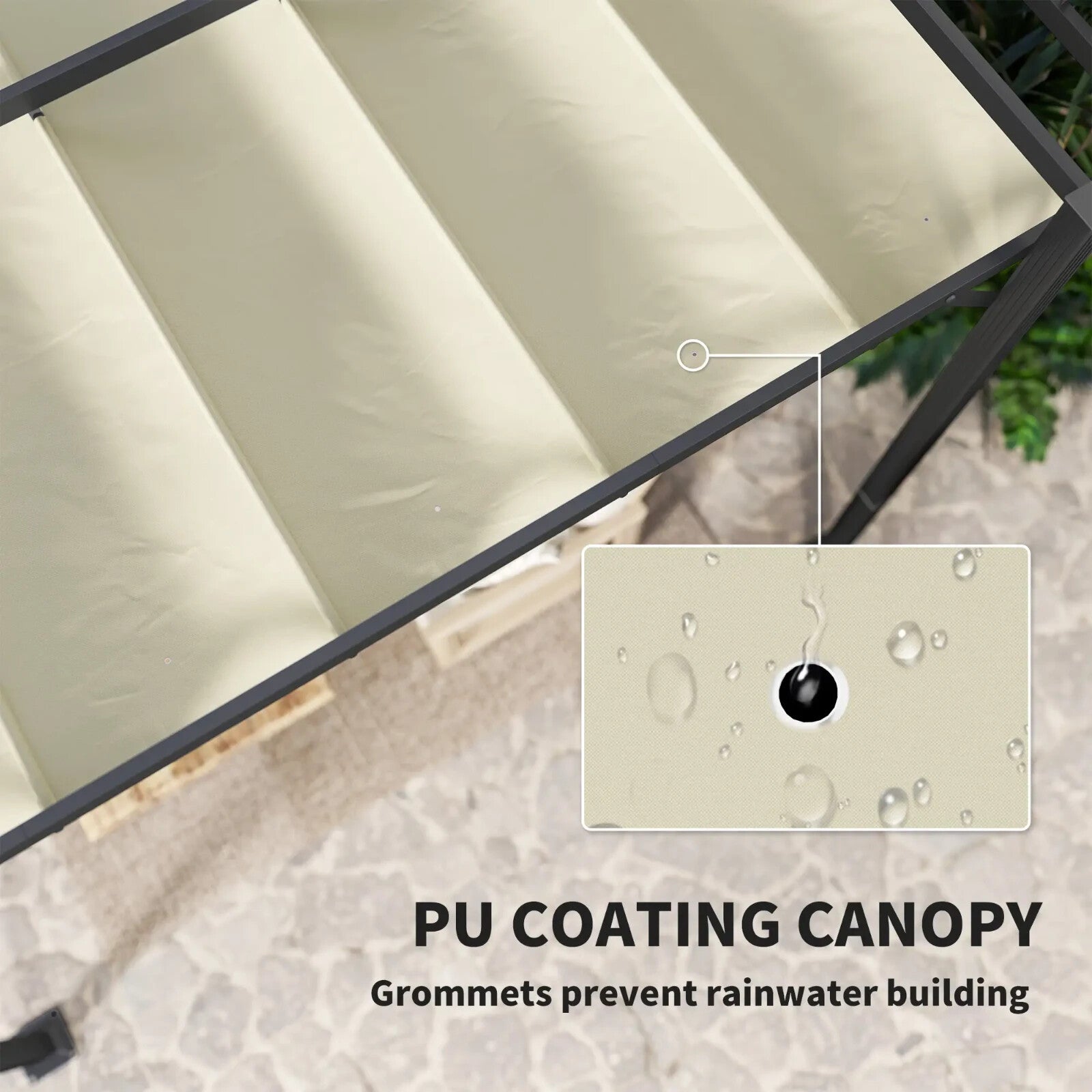 3 x 4m Retractable Pergola Gazebo with Aluminium Frame Garden Patio Canopy Cover - Home and Garden Furniture Shop - rustic - furniture