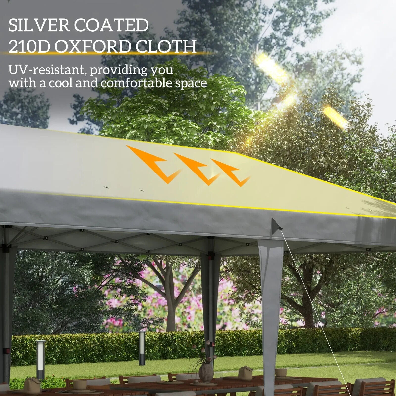 3 x 6 m Pop Up Gazebo Heavy Duty Patio Wedding Party Event Field Sun Canopy Grey - Home and Garden Furniture Shop - #rustic - furniture#