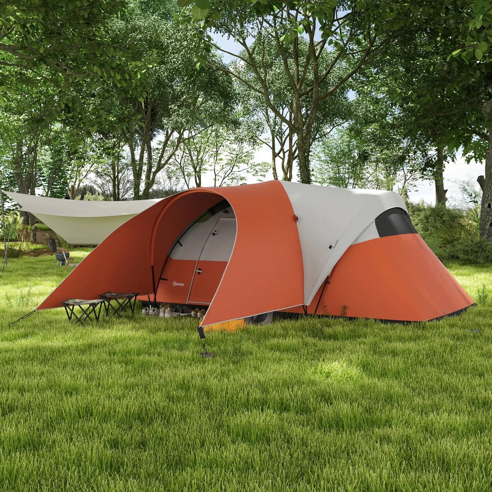 3000mm Waterproof Camping Tent for 5 to 6 Man with Porch Groundsheet and Bag - Home and Garden Furniture Shop - rustic - furniture