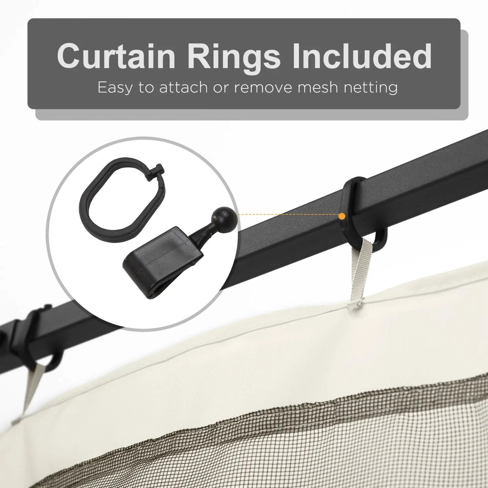 302 x 207cm Universal Replacement Gazebo Mesh Netting Screen Walls Replacements - Home and Garden Furniture Shop - #rustic - furniture#
